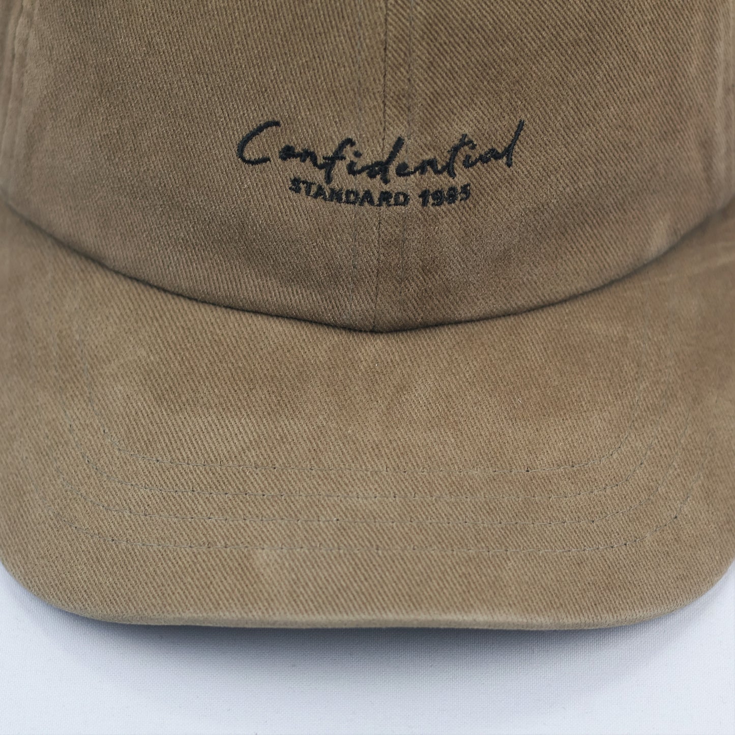 Thrifted Khaki Cotton Adjustable Thrifted Cap - Brookside New York Aesthetic