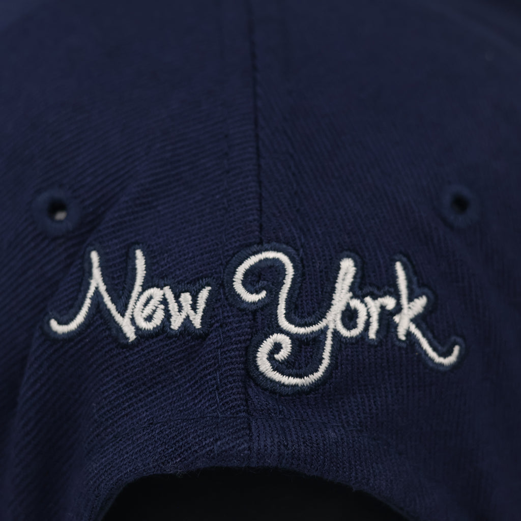 New York Yankees Embroidered Star Brim Cap - Navy Blue/Pink Snapback