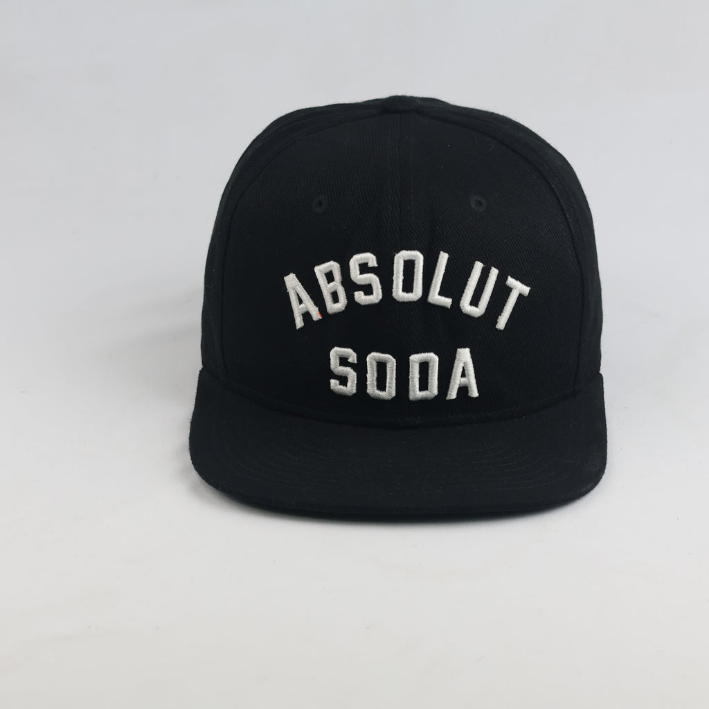 Thrifted Black and White Absolut Soda Adjustable Snapback (54-55cm)| 10417