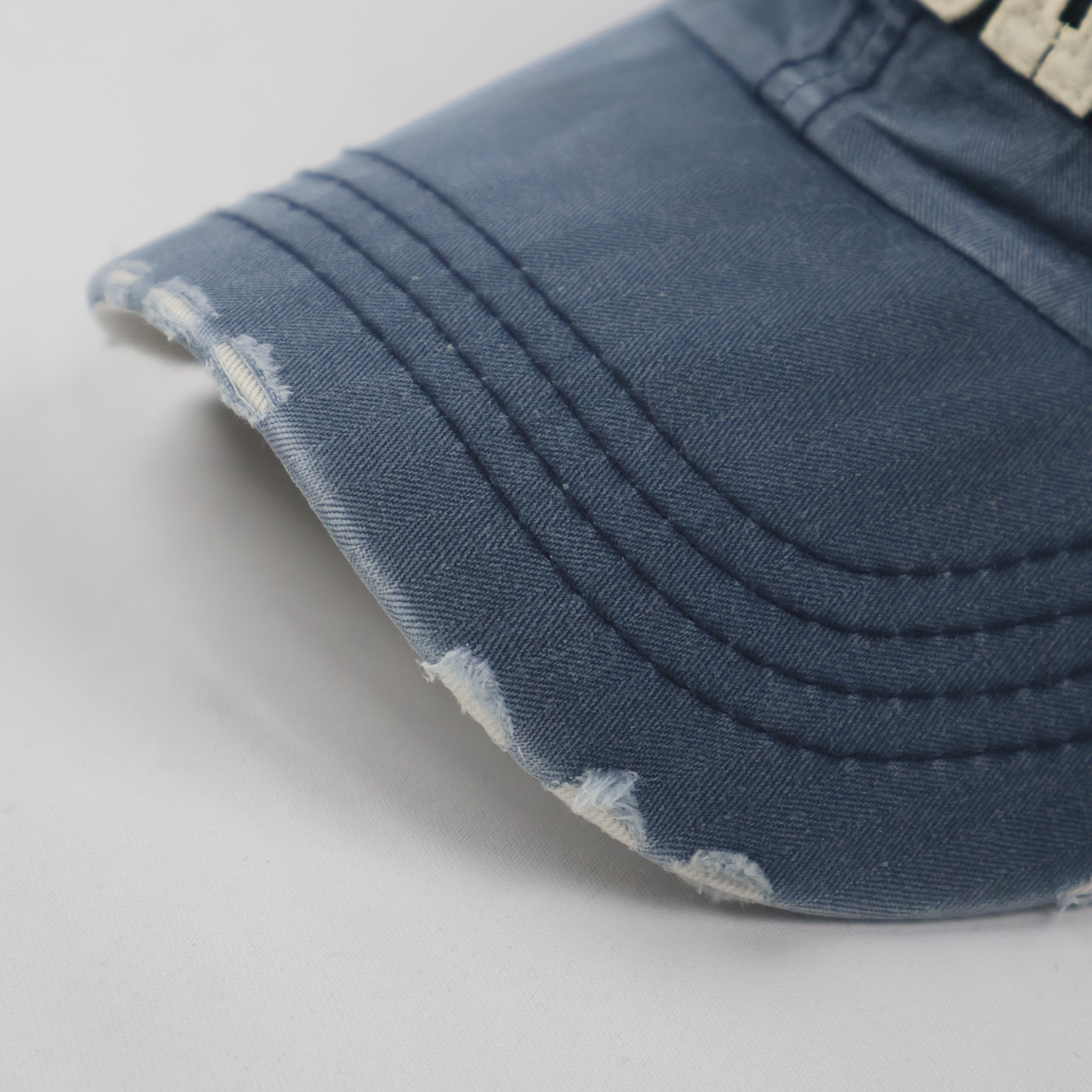 Distressed Navy Blue "California Property of City" Baseball Cap - Vintage Wash Trucker Hat