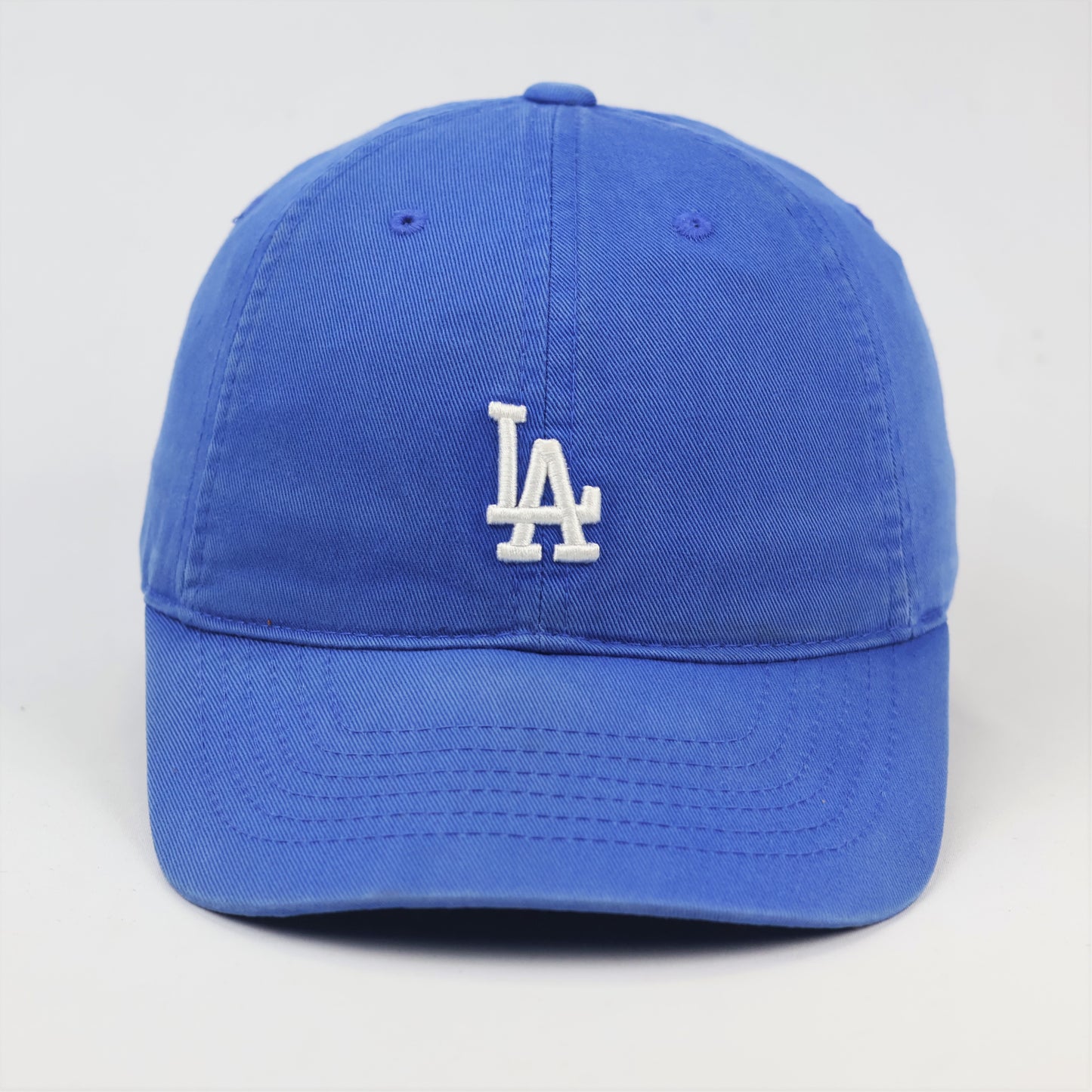 Official MLB LA Dodgers Adjustable Strapback Thrifted Hat - Royal Blue Cotton