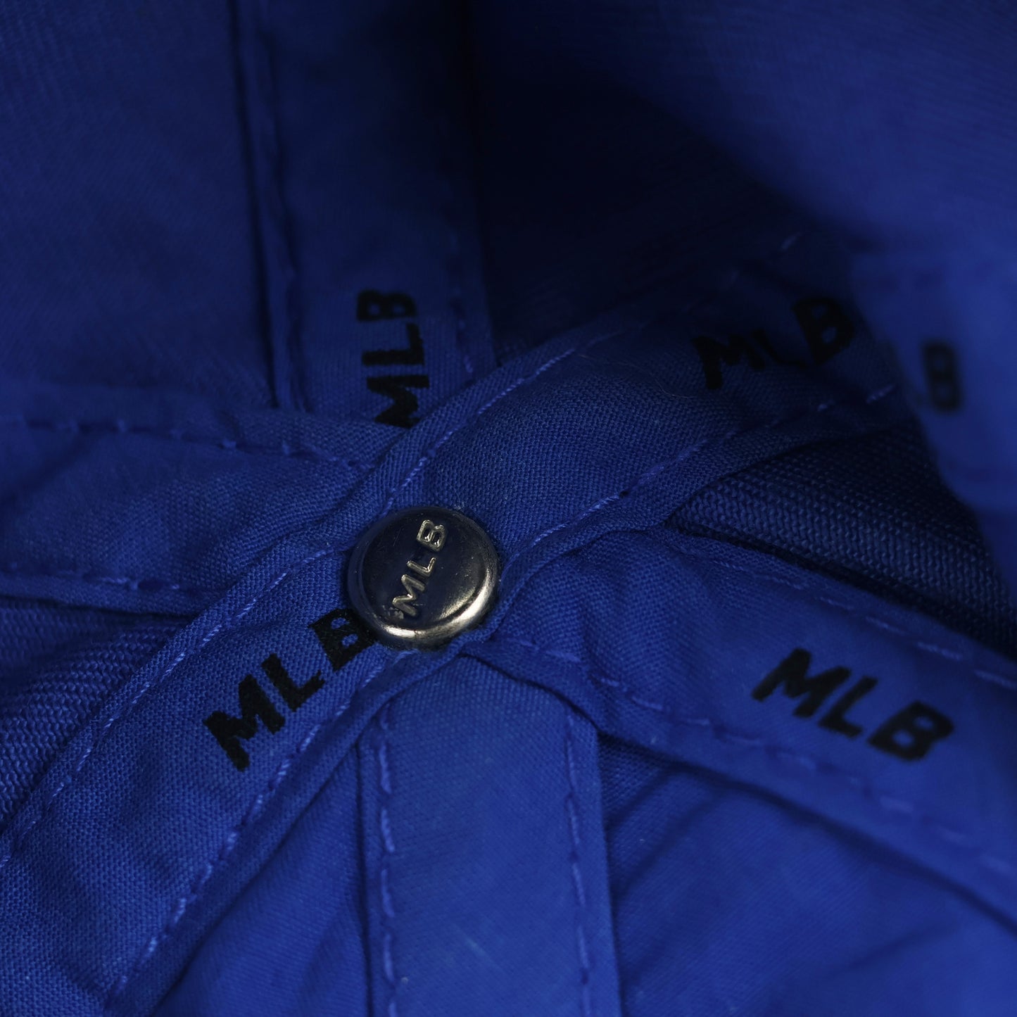 Official MLB LA Dodgers Adjustable Strapback Thrifted Hat - Royal Blue Cotton