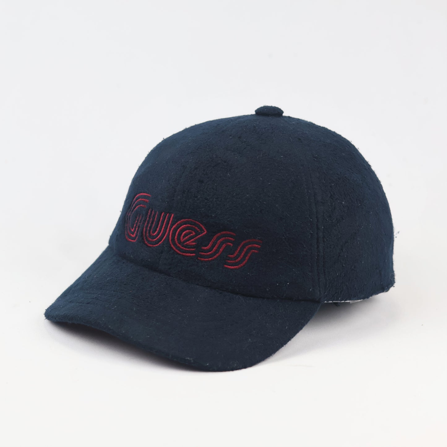 Kids GUESS U.S.A. Vintage Navy Blue Textured Thrifted Baseball Cap