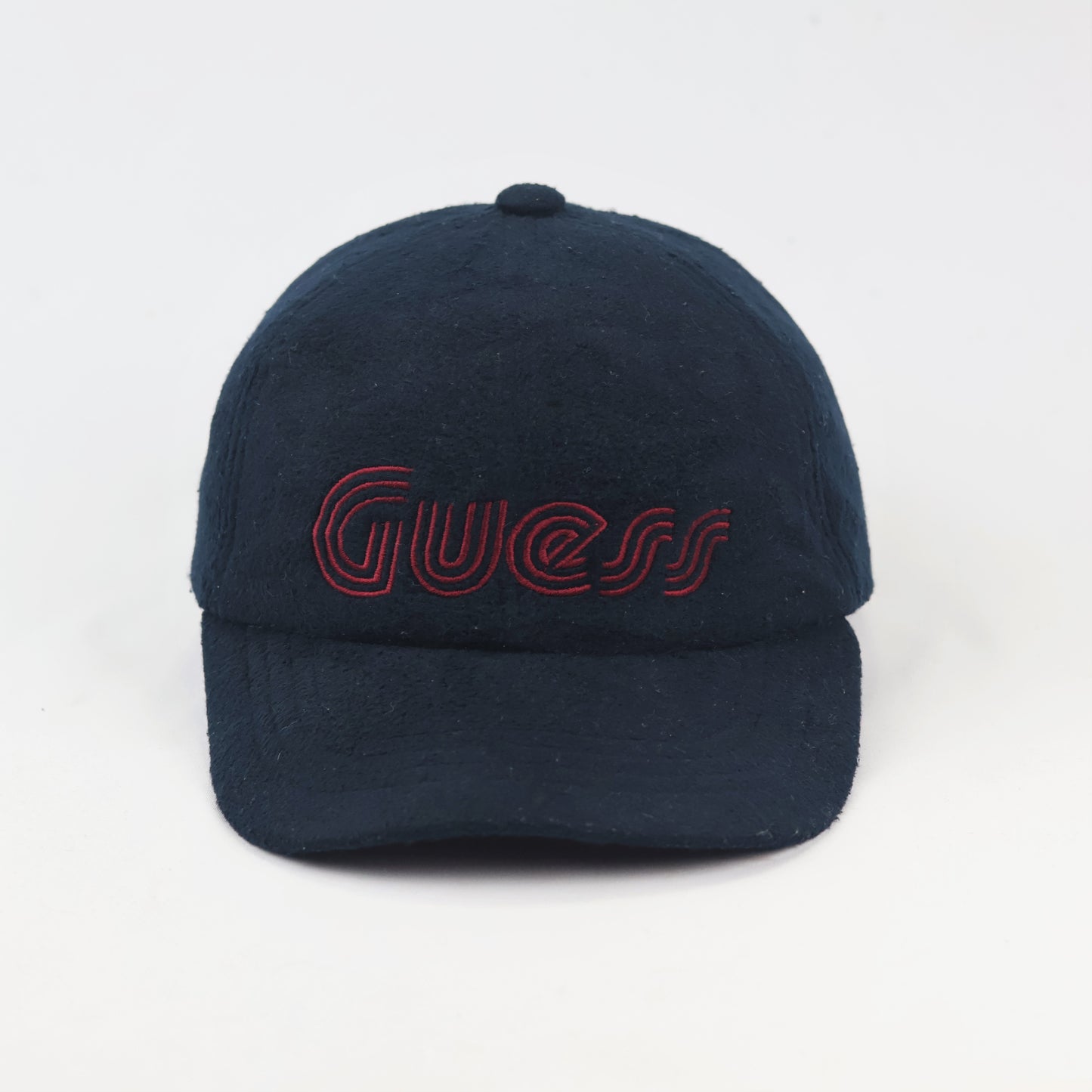 Kids GUESS U.S.A. Vintage Navy Blue Textured Thrifted Baseball Cap