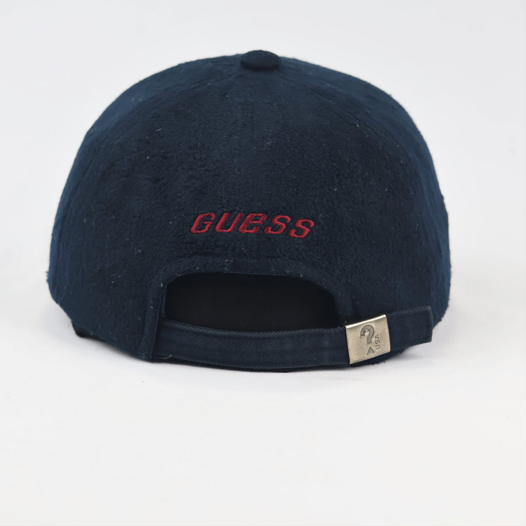 Kids GUESS U.S.A. Vintage Navy Blue Textured Thrifted Baseball Cap