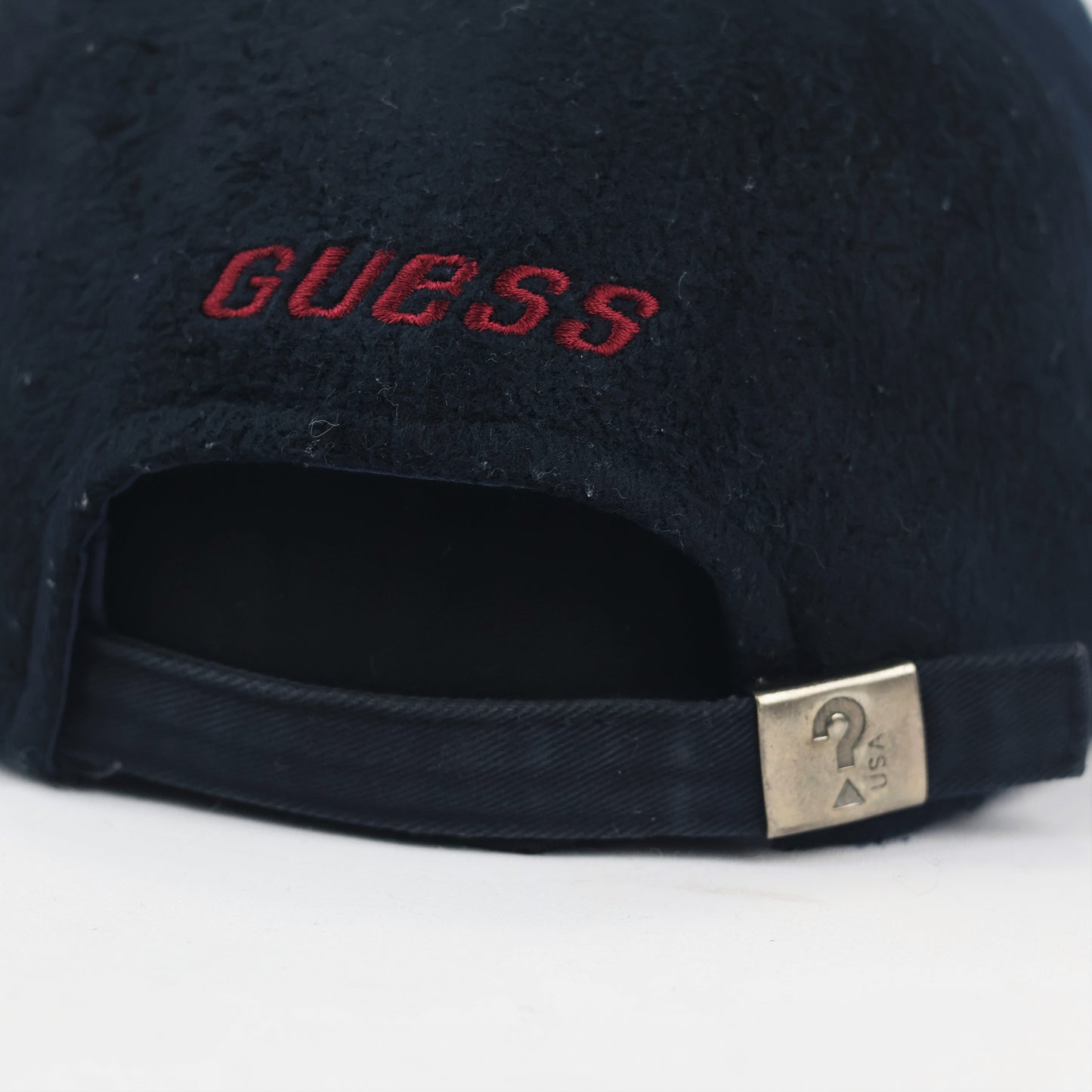 Kids GUESS U.S.A. Vintage Navy Blue Textured Thrifted Baseball Cap