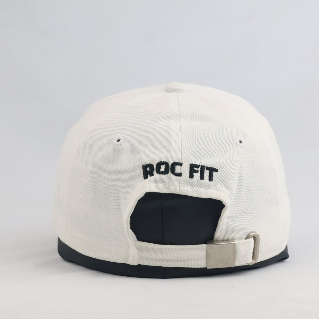 Thrifted ROC FIT White Strapback Hat Made in Korea (57-59cm) | 10403