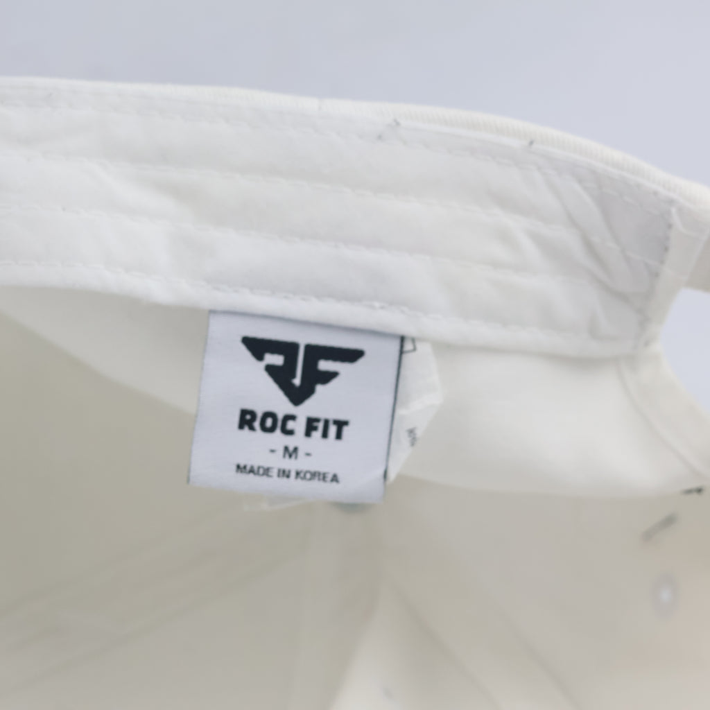 Thrifted ROC FIT White Strapback Hat Made in Korea (57-59cm) | 10403