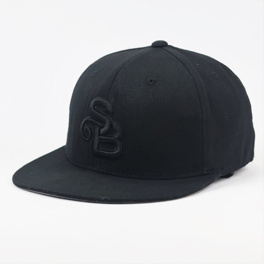 Vintage Sun Bum Black Thrifted Fitted Cap - "Protect Your Lazy Ass"