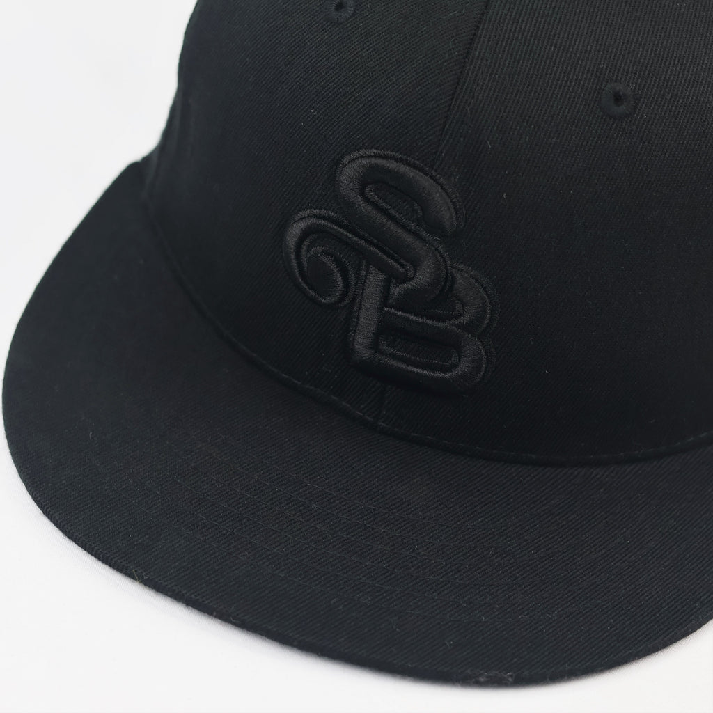 Vintage Sun Bum Black Thrifted Fitted Cap - "Protect Your Lazy Ass"