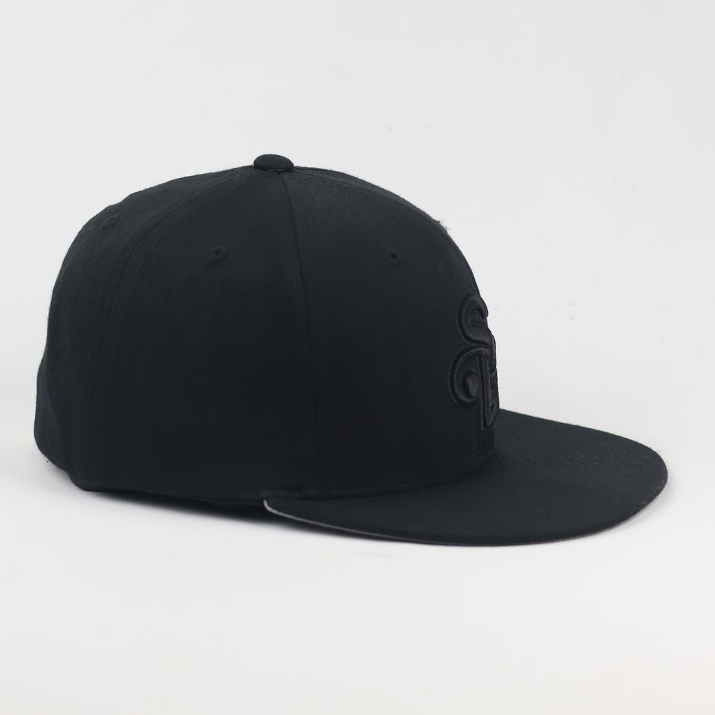 Vintage Sun Bum Black Thrifted Fitted Cap - "Protect Your Lazy Ass"