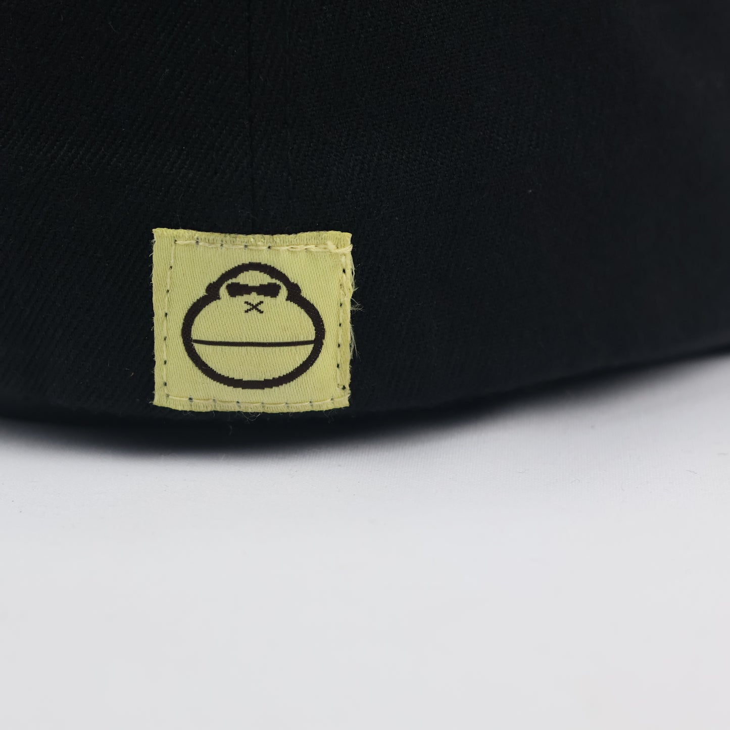 Vintage Sun Bum Black Thrifted Fitted Cap - "Protect Your Lazy Ass"