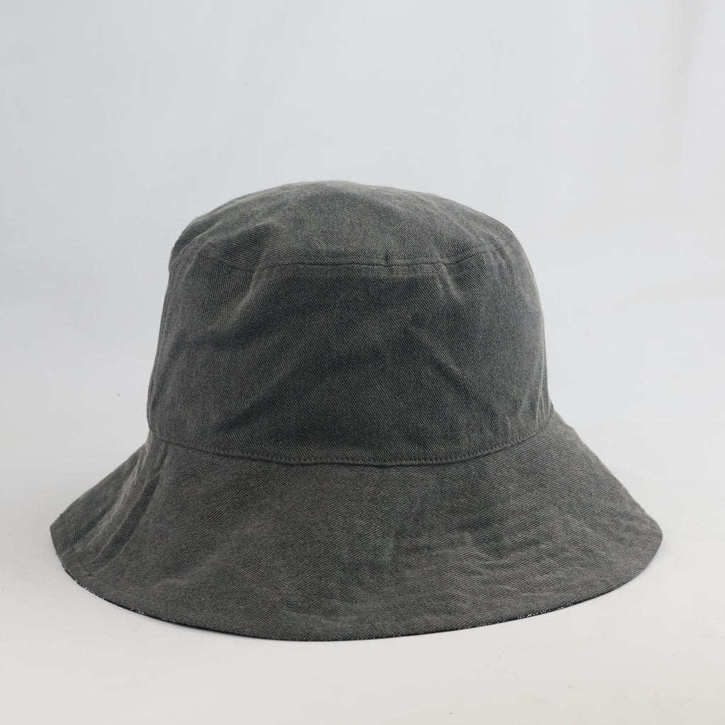 Thrifted 2-in-1 Faded Grey & Floral Print Sun Hat (57cm)