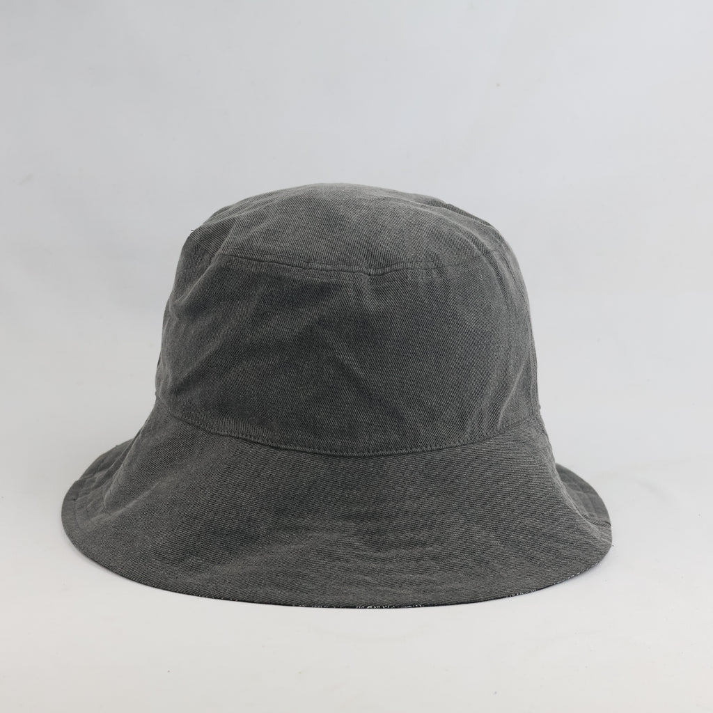 Thrifted 2-in-1 Faded Grey & Floral Print Sun Hat (57cm)