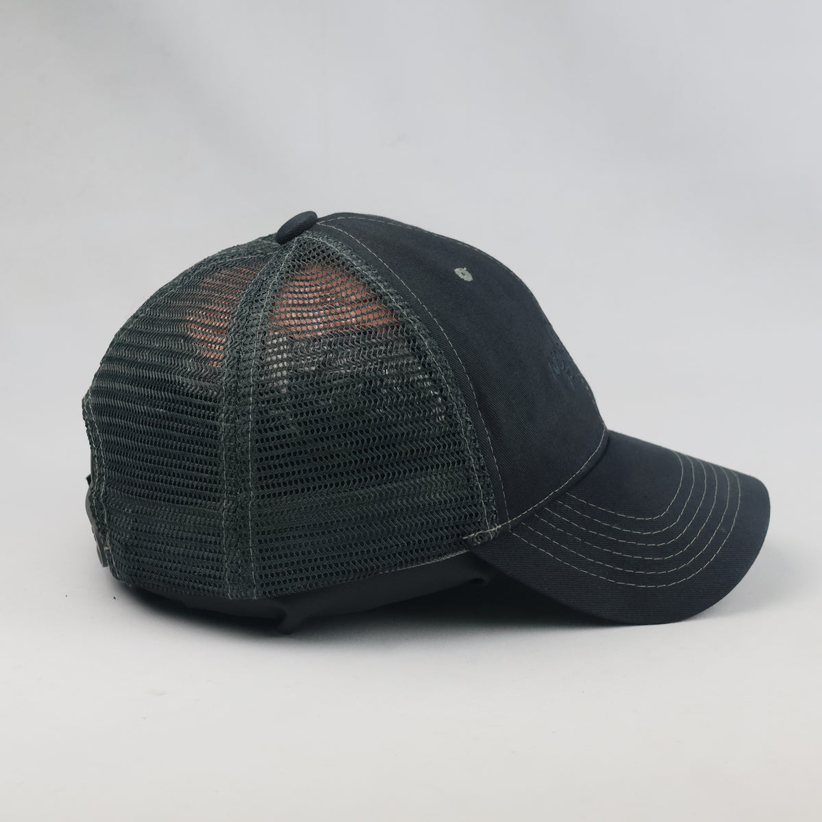 Thrifted Dark Grey The North Face Outdoor Trucker Baseball Hat (57-58cm) | 10425