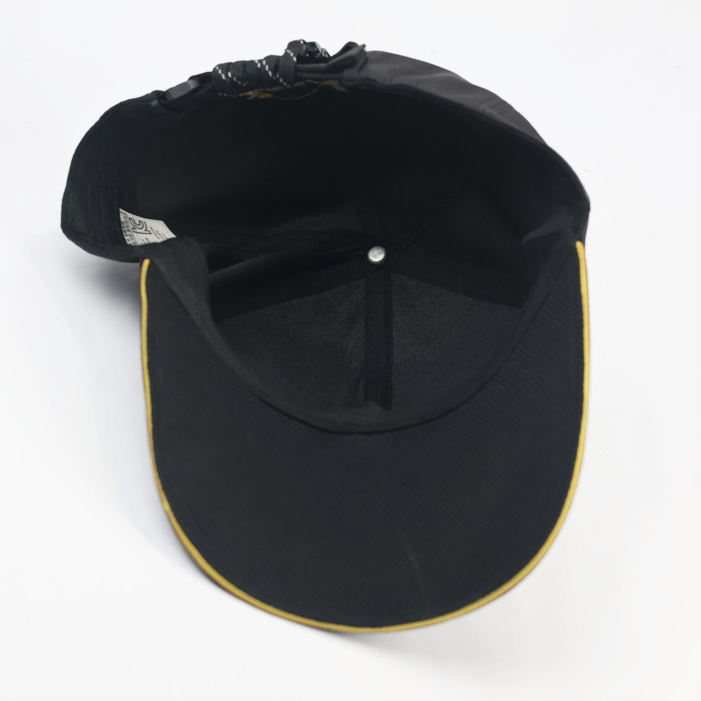 SAPA Outdoor Sport Fishing Thrifted Cap - Black Performance Fabric with Rope Strap