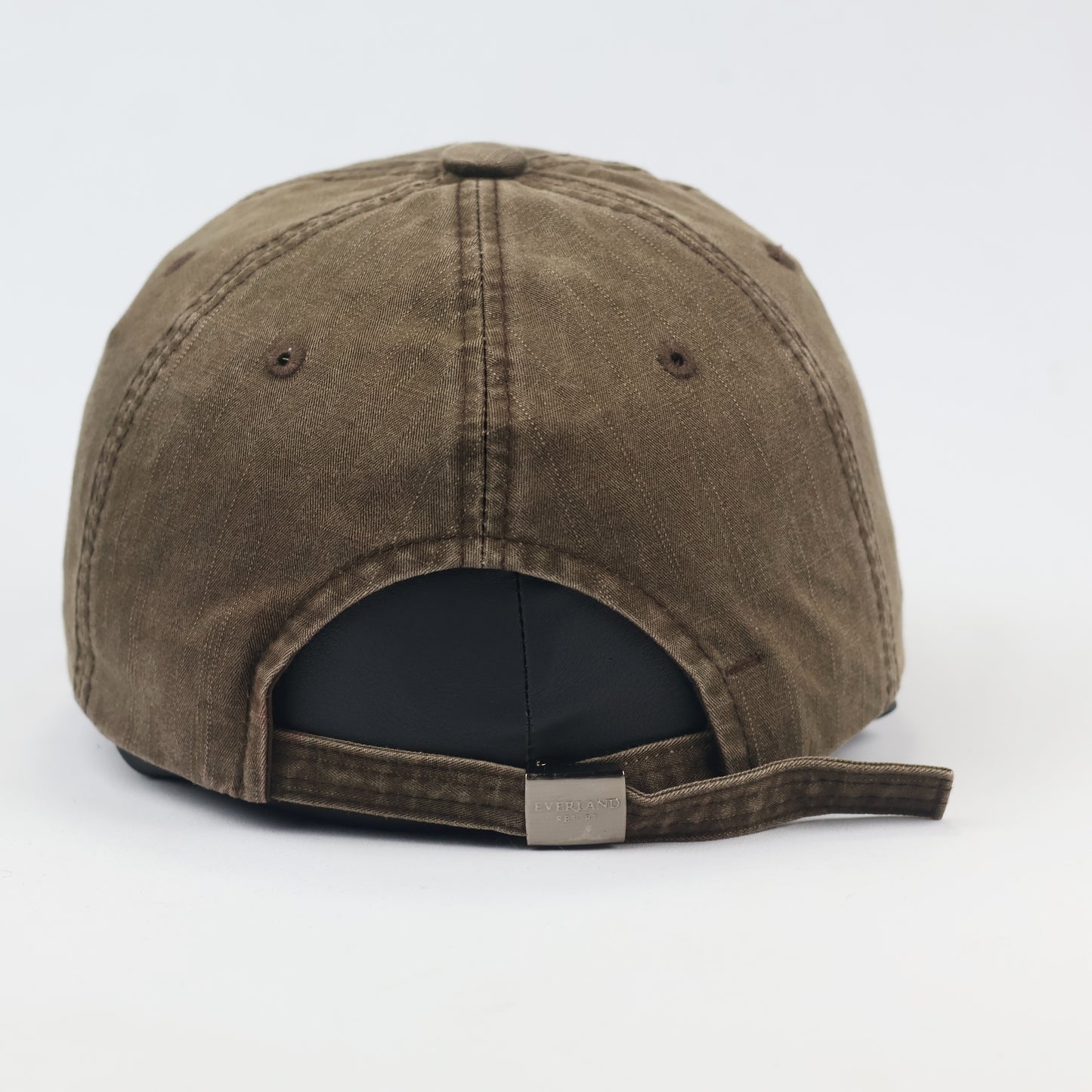 Everland Resort Graphic Thrifted Cap - Khaki Brown "Holiday 76" Adjustable