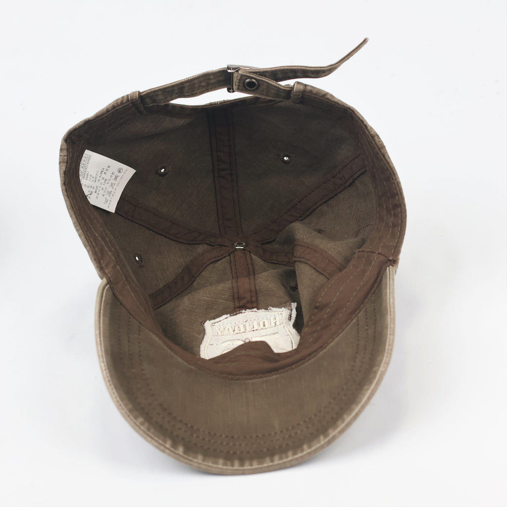 Everland Resort Graphic Thrifted Cap - Khaki Brown "Holiday 76" Adjustable