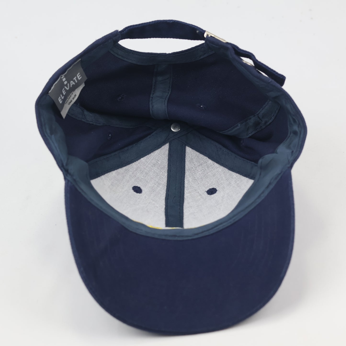 Vintage Style RICARD Yellow Script Navy Blue Thrifted Hat - Adjustable Sporty Cap