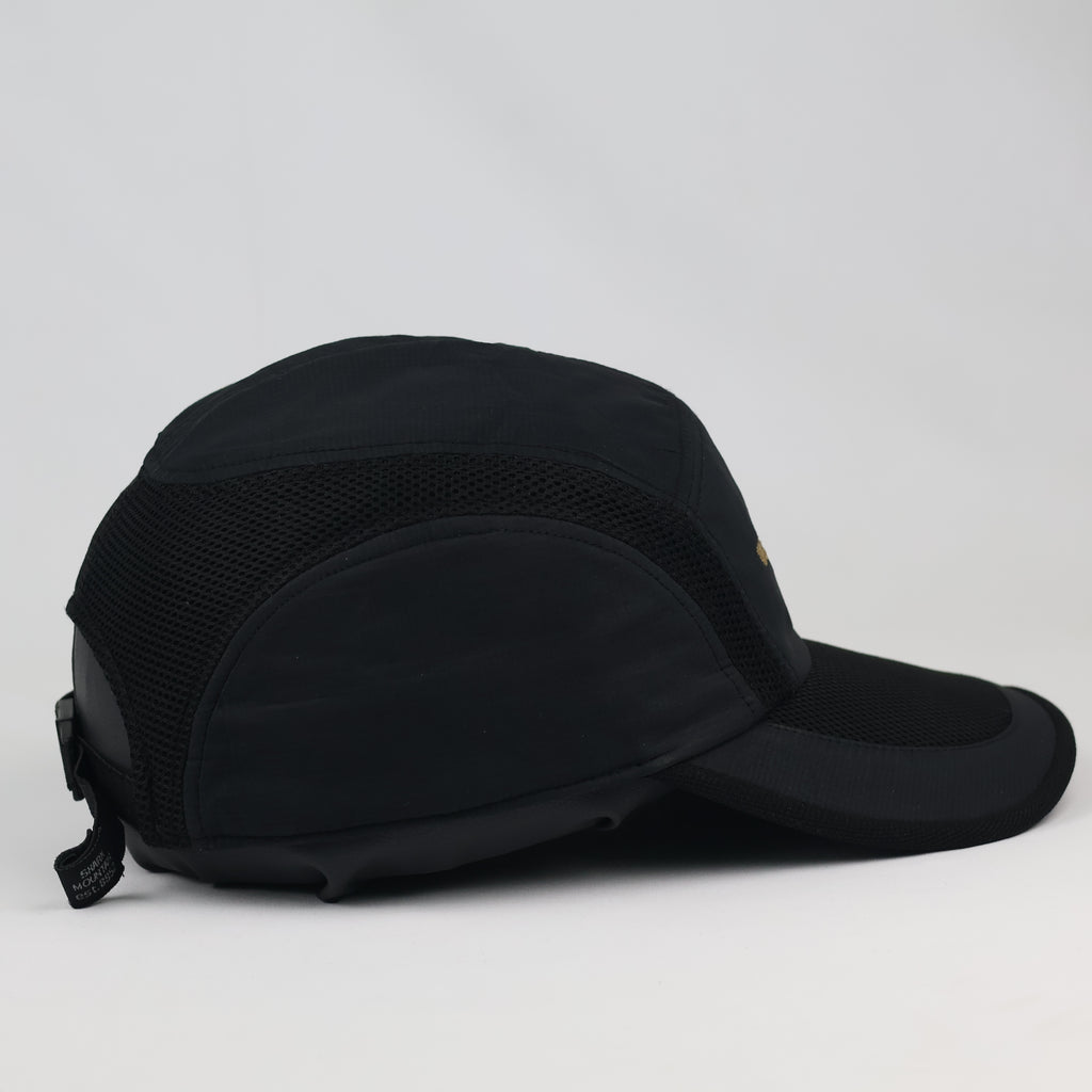 Vintage Shark Mountain 8852M Sport Cap - Black Breathable Thrifted Mesh Hat