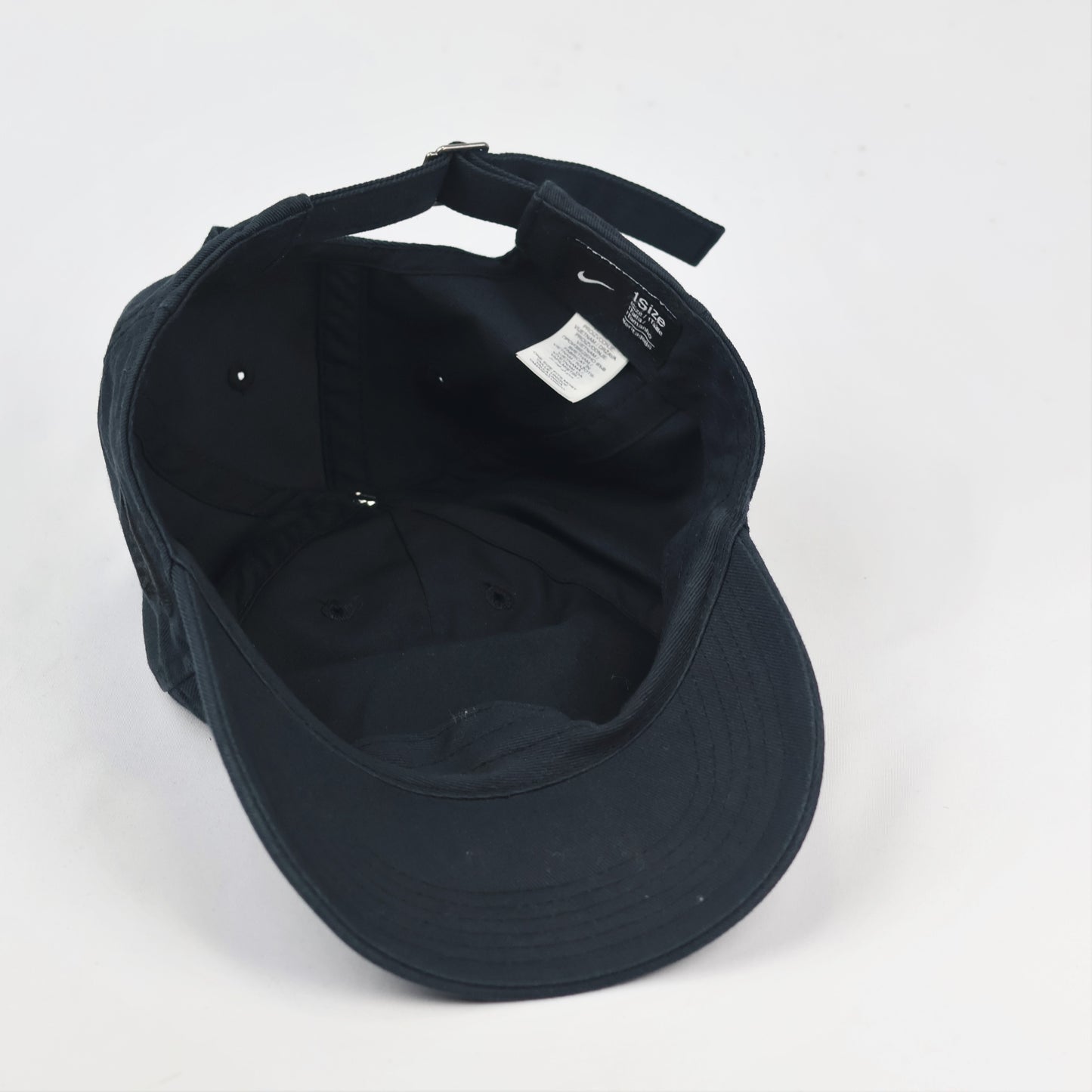 Nike Heritage86 Graphic Thrifted Cap - Black with Yellow Smiley Face Logo