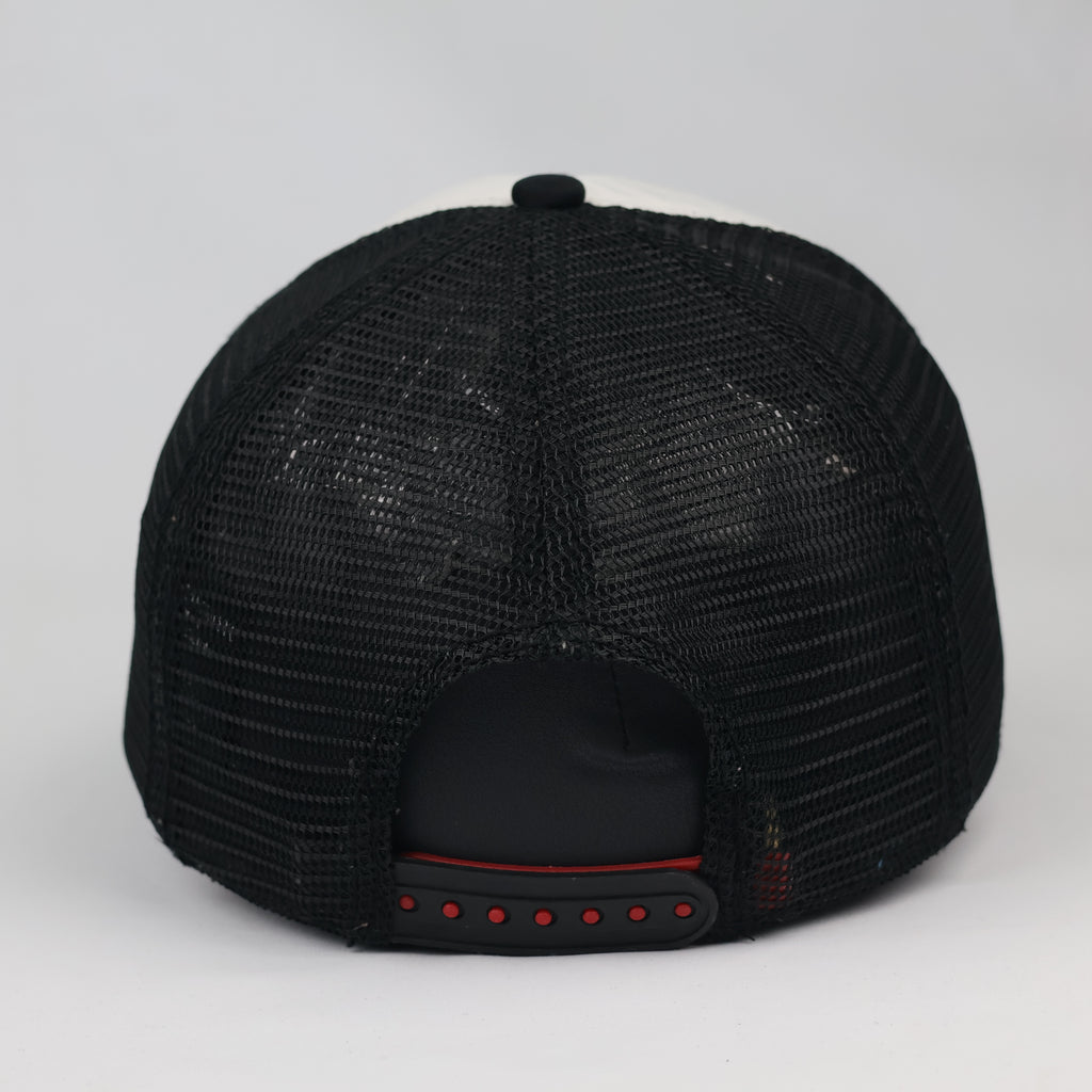 Vintage Marvel Captain America Mesh Trucker Cap - Black & White Snapback