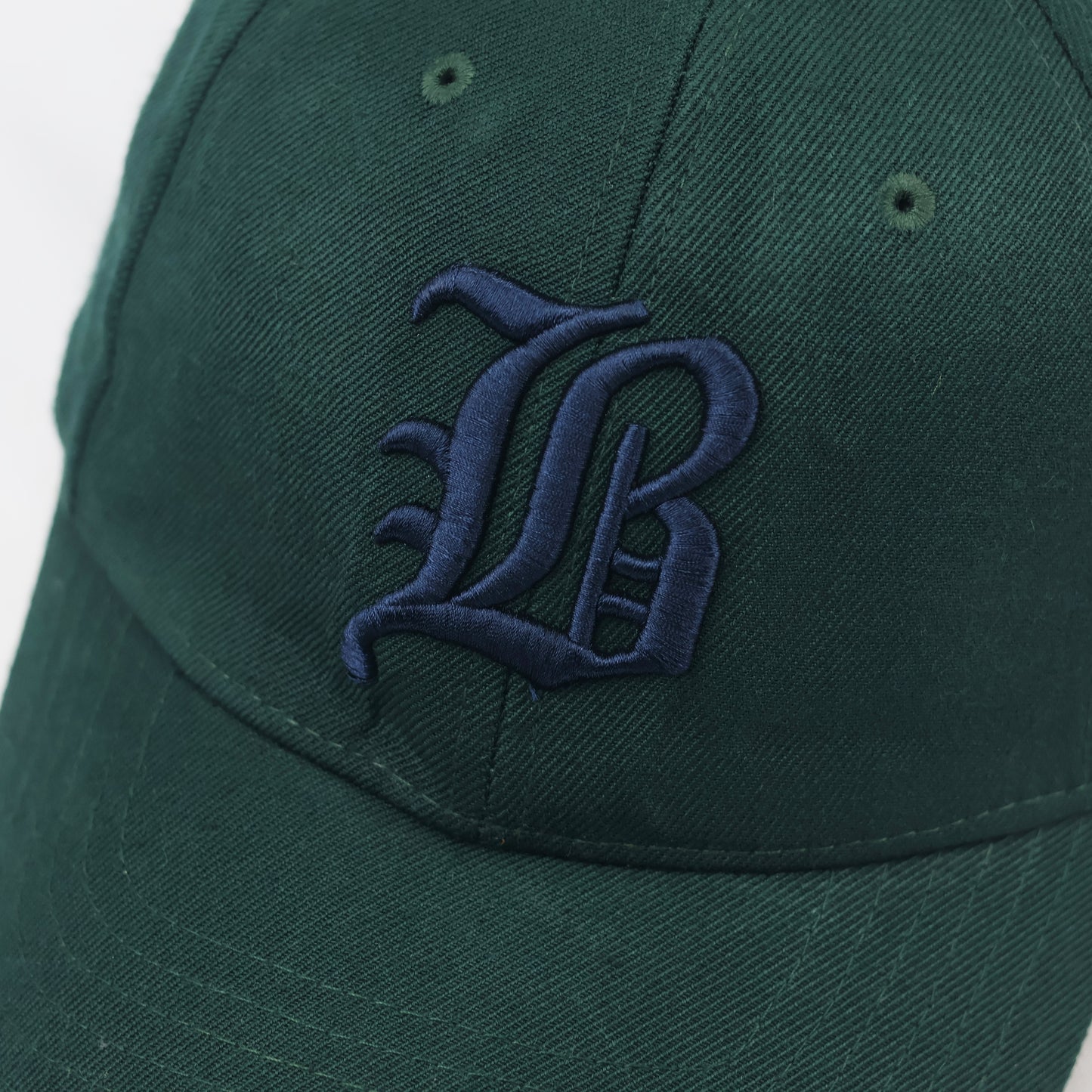 Forest Green "B" Embroidered Thrifted Hat - Wool Blend Snapback