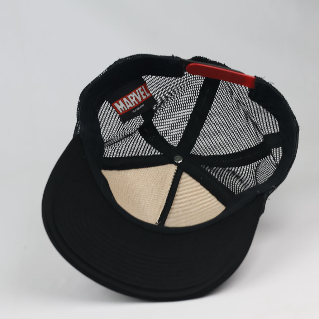 Vintage Marvel Captain America Mesh Trucker Cap - Black & White Snapback