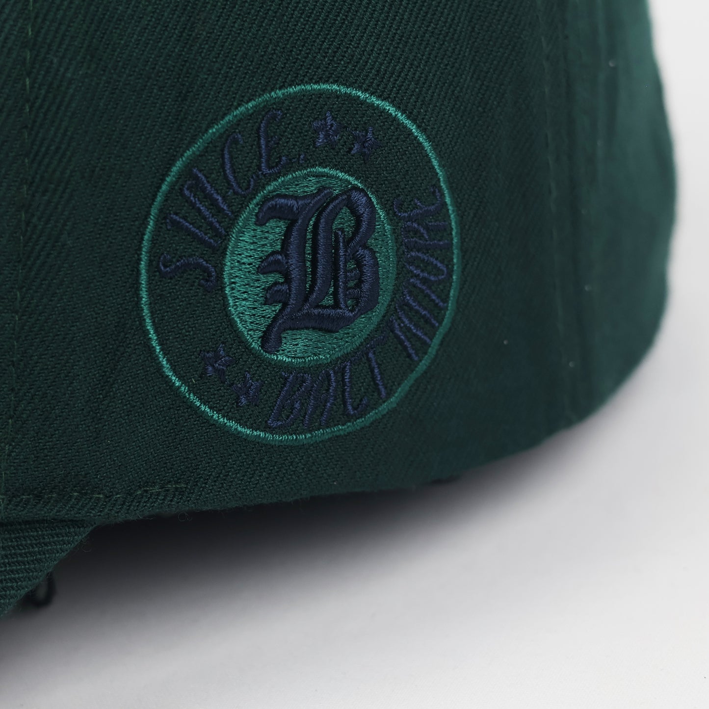 Forest Green "B" Embroidered Thrifted Hat - Wool Blend Snapback