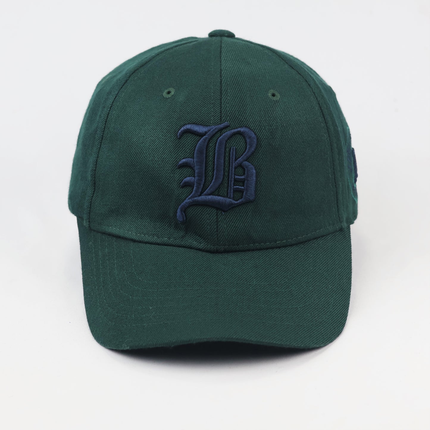 Forest Green "B" Embroidered Thrifted Hat - Wool Blend Snapback