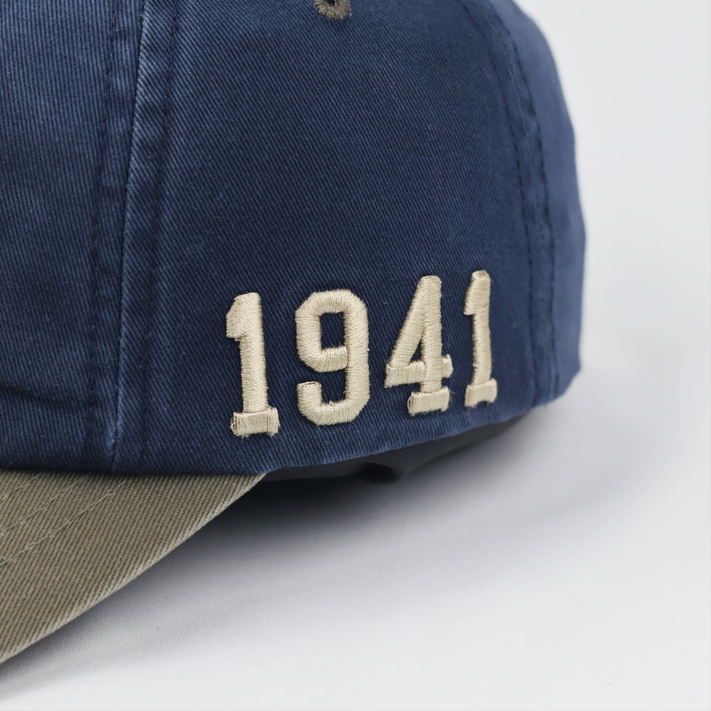 Vintage Jeep "1941" Embroidered Baseball Thrifted Cap - Navy Blue & Grey Hat