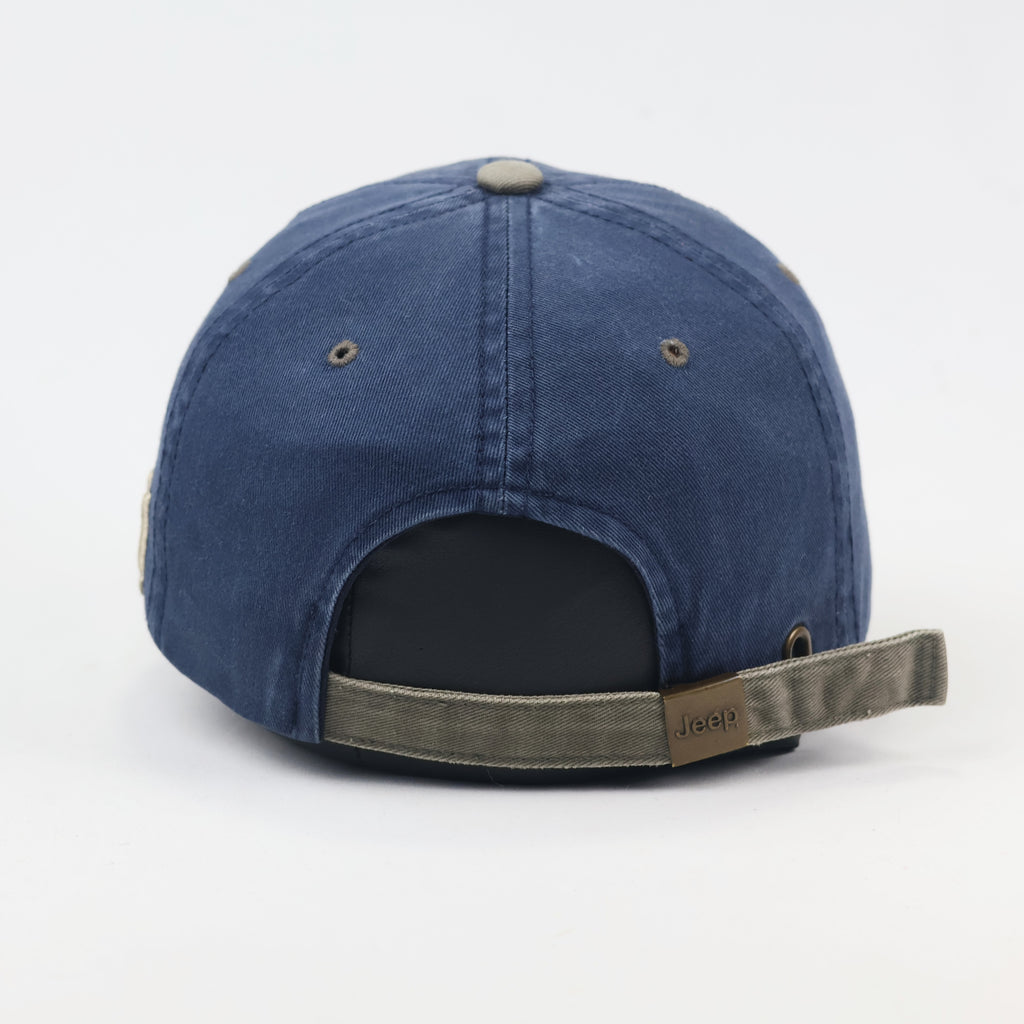 Vintage Jeep "1941" Embroidered Baseball Thrifted Cap - Navy Blue & Grey Hat