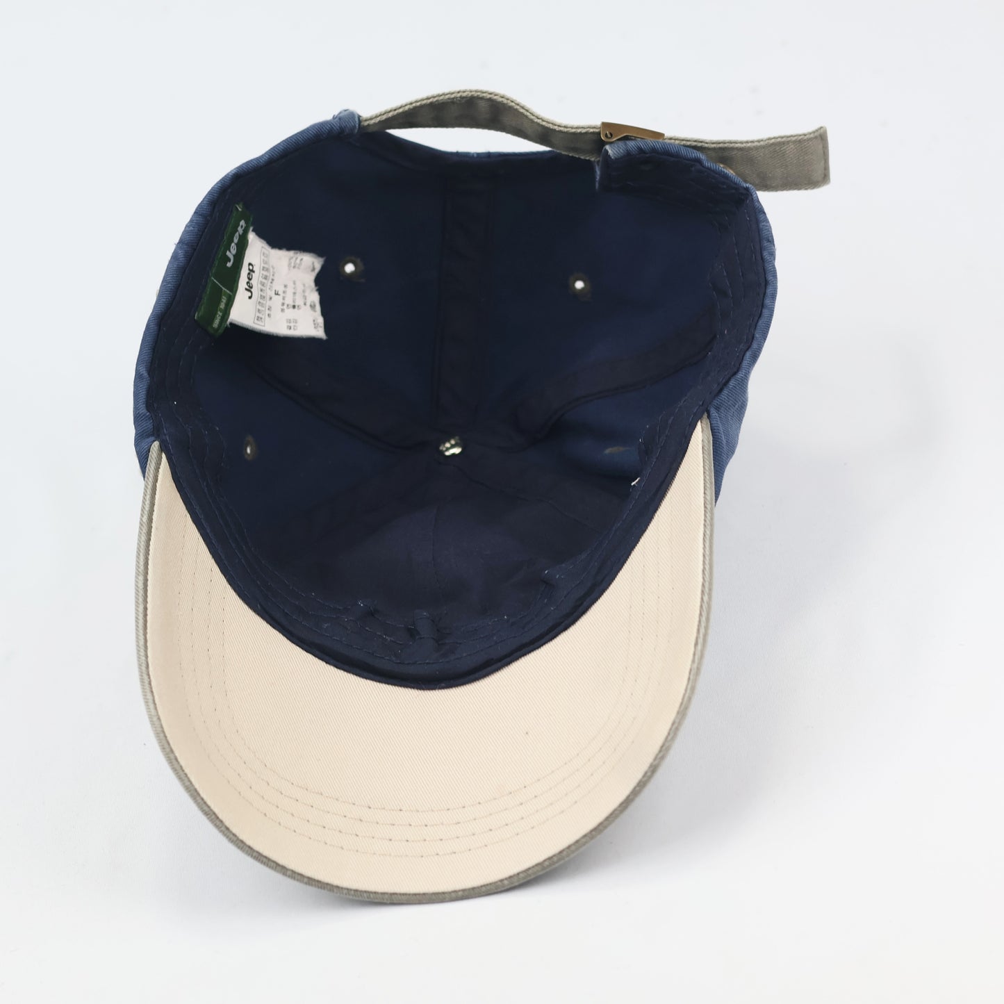 Vintage Jeep "1941" Embroidered Baseball Thrifted Cap - Navy Blue & Grey Hat