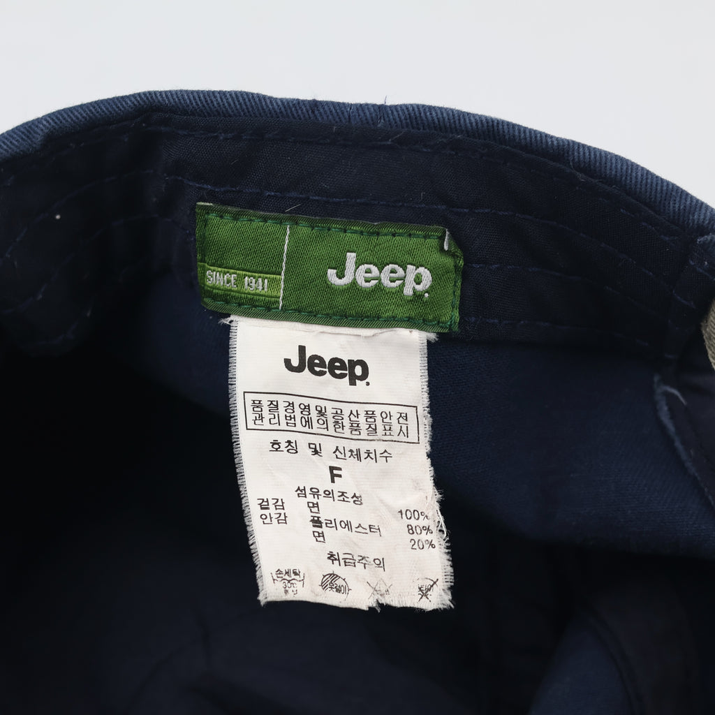 Vintage Jeep "1941" Embroidered Baseball Thrifted Cap - Navy Blue & Grey Hat