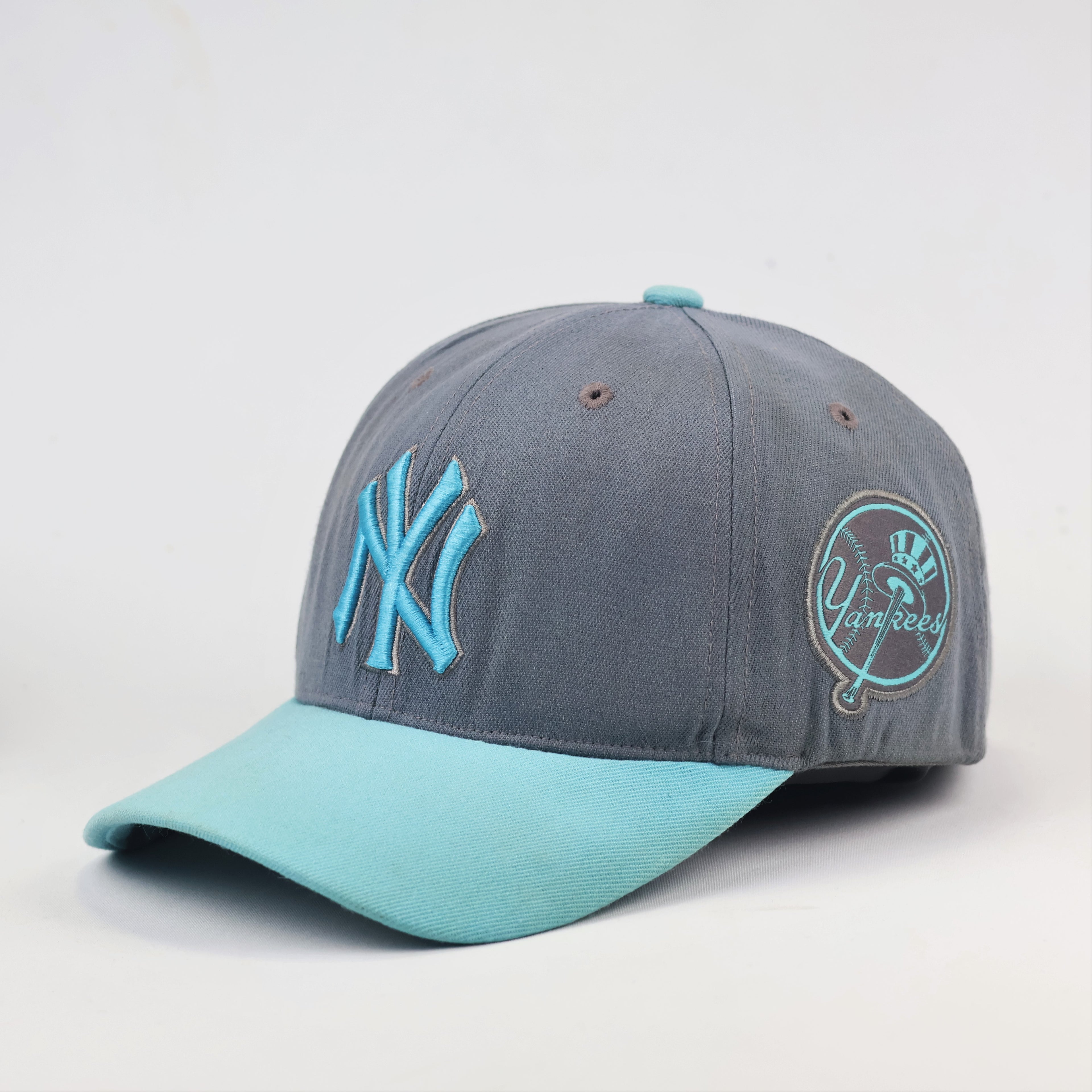 Thrifted New York Yankees Adjustable Hat – Rare Teal Embroidery