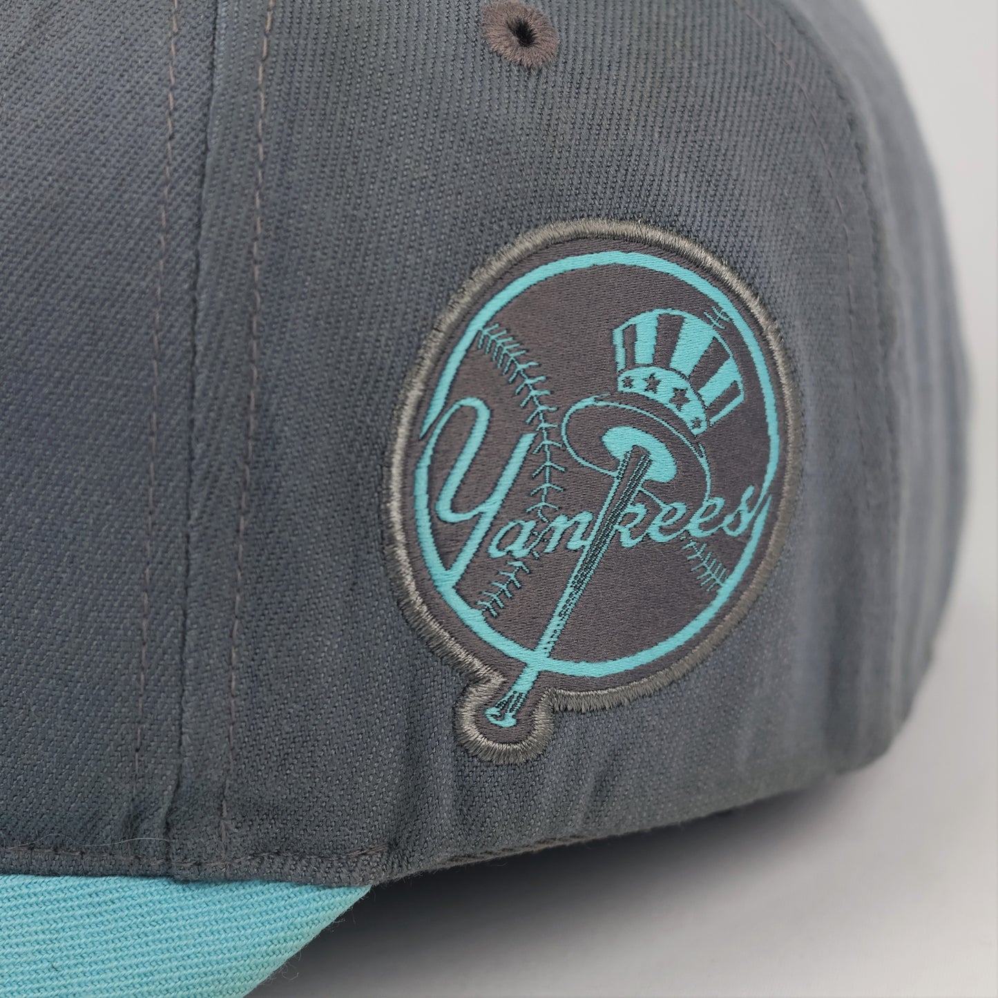 Thrifted New York Yankees Adjustable Hat – Rare Teal Embroidery