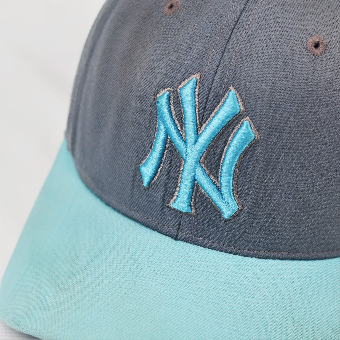 Thrifted New York Yankees Adjustable Hat – Rare Teal Embroidery