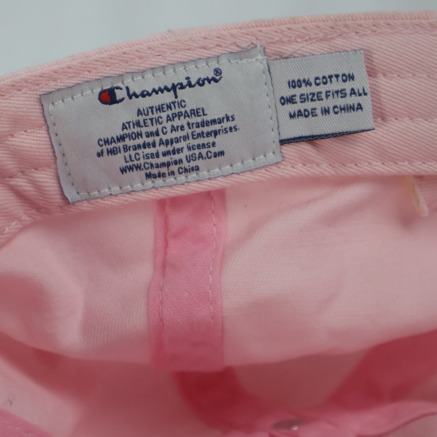 Authentic Champion Baseball Cap | Soft Pink with White Logo (57-60cm)