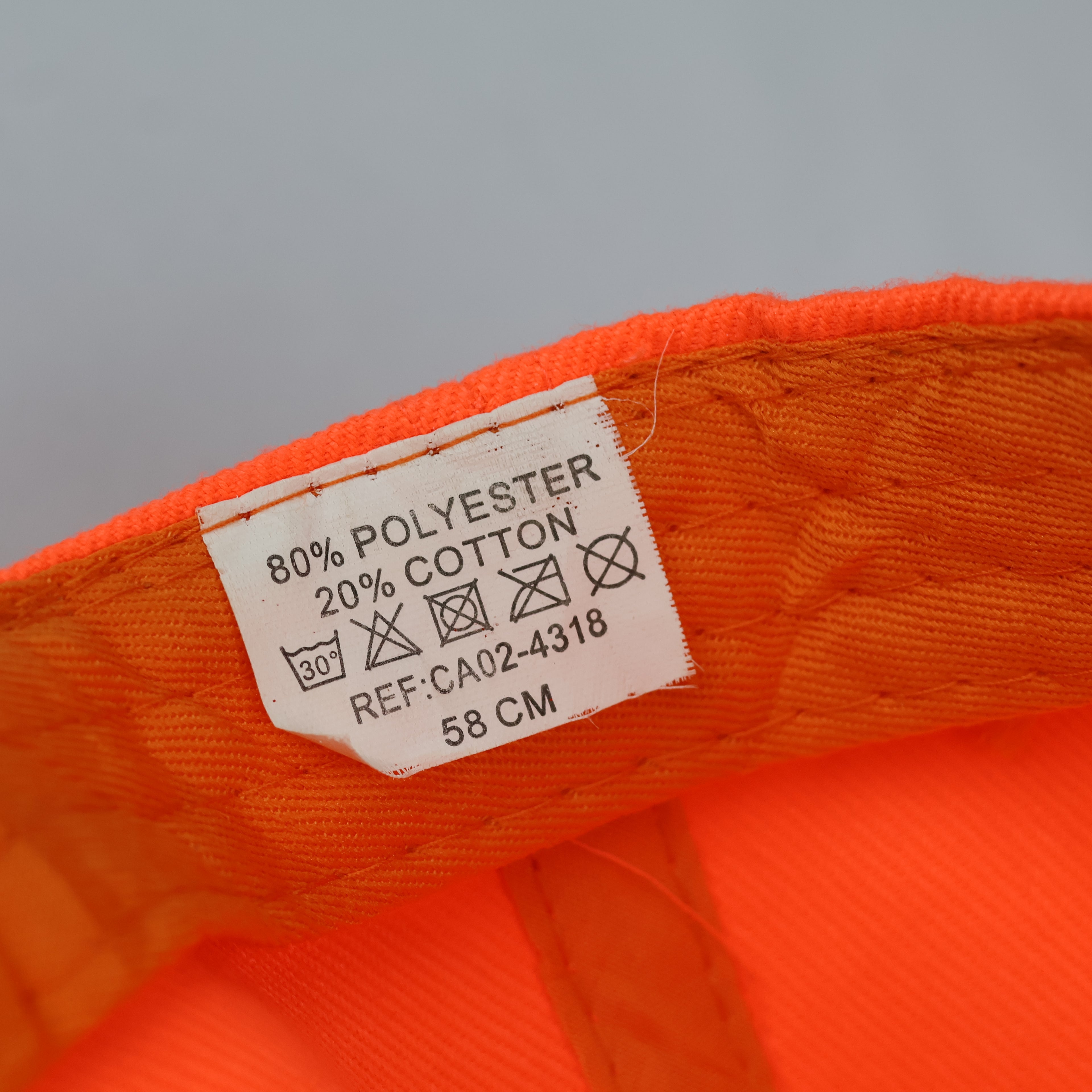 Two-Tone Neon Orange & Black Marseille Cap - Retro 6-Panel Hat