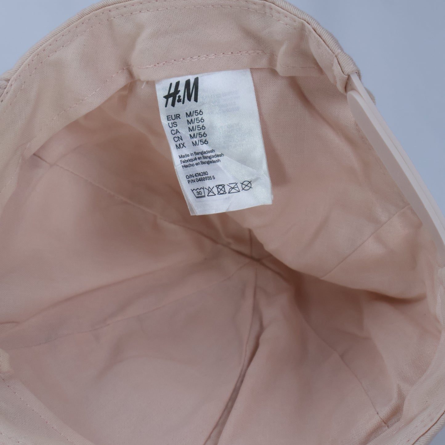 Minimalist H&M Nude Pink Baseball Cap | Blank Cotton Dad Hat