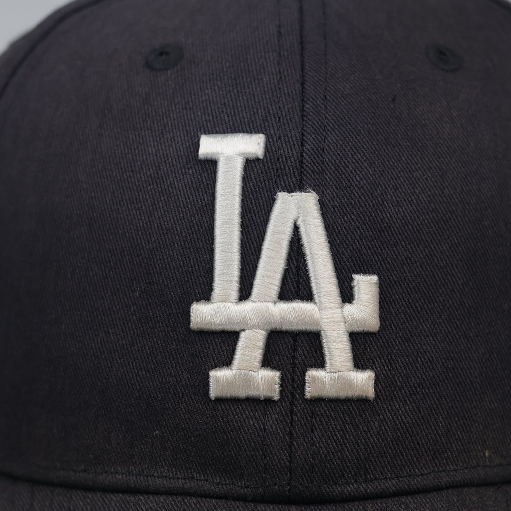 Vintage LA Dodgers Embroidered Hat - Navy Blue & Tan Underbrim Cap