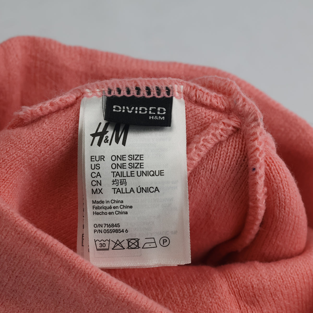 Thrifted H&M Pastel Pink Unicorn Knit Winter Hat (Adult OS)