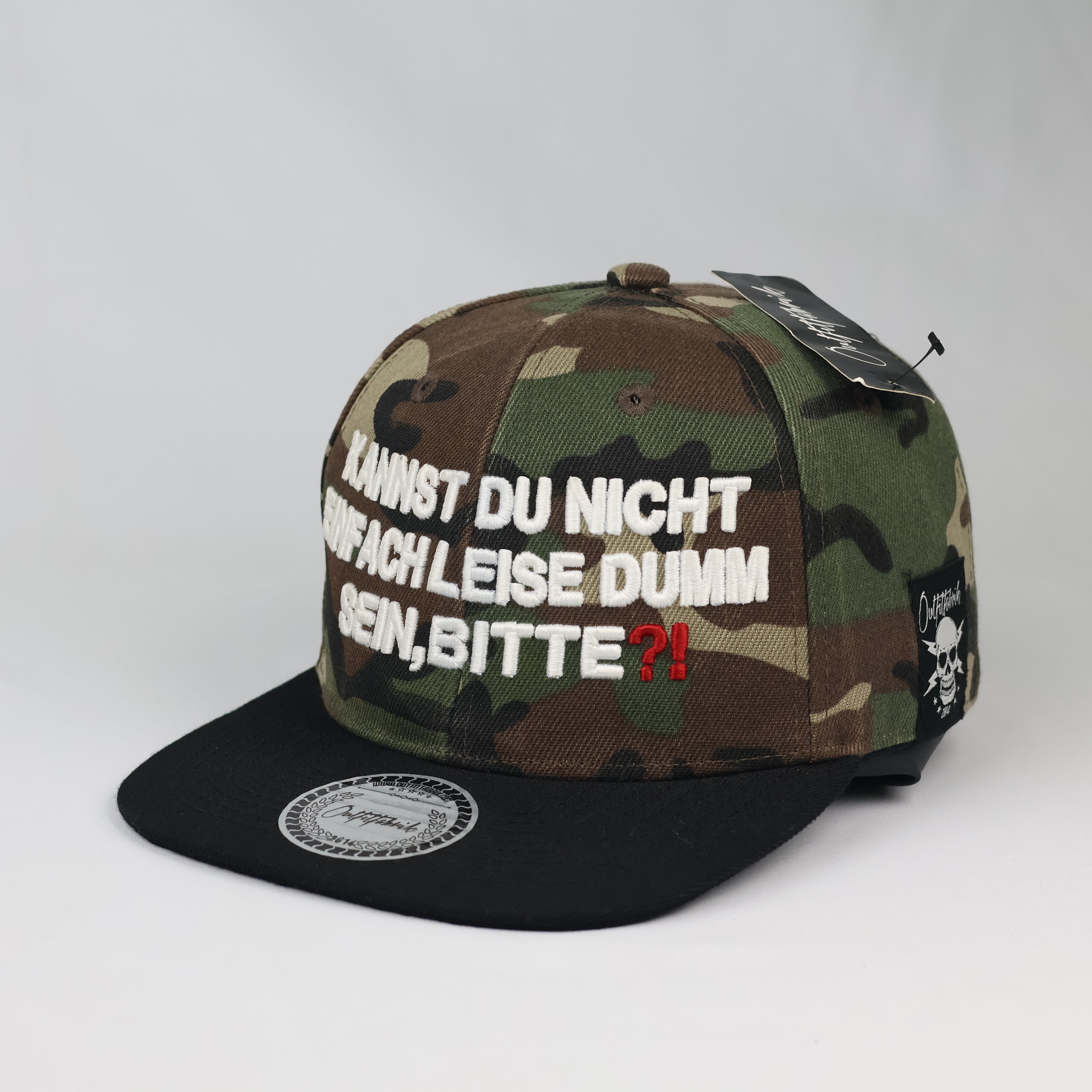 Vintage Outfitfabrik Camouflage Flat Brim Hat | Thrifted Graphic Snapback