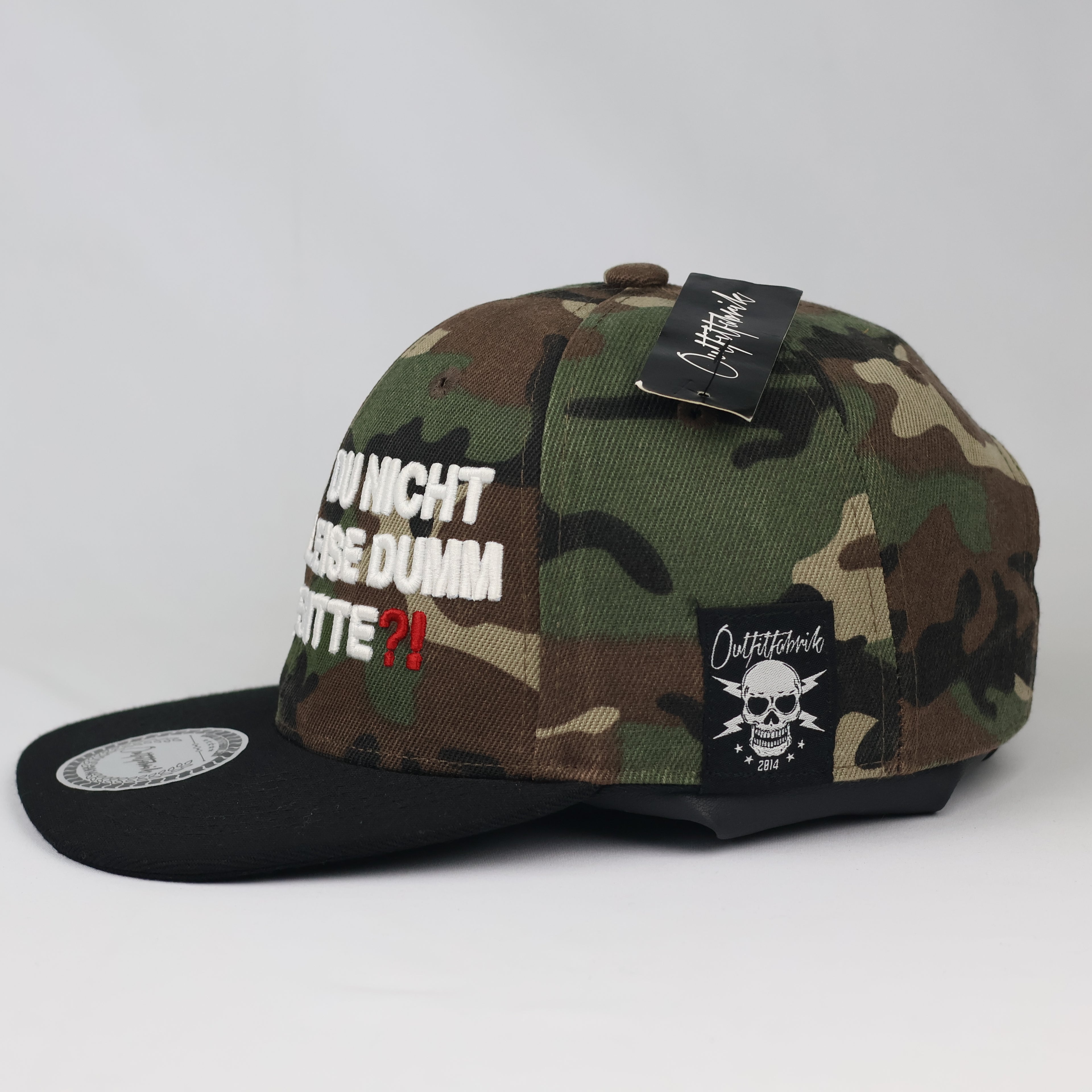 Vintage Outfitfabrik Camouflage Flat Brim Hat | Thrifted Graphic Snapback