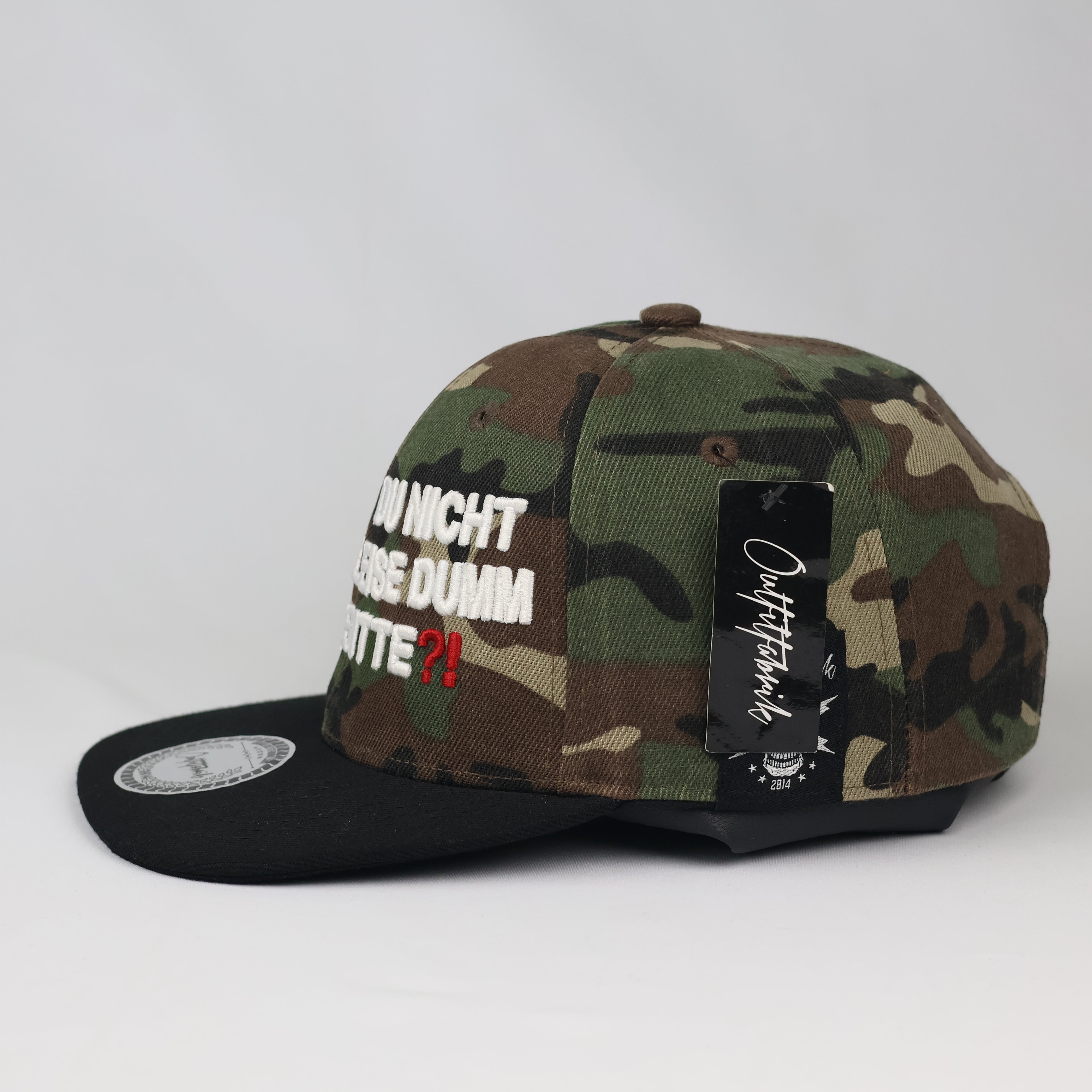 Vintage Outfitfabrik Camouflage Flat Brim Hat | Thrifted Graphic Snapback