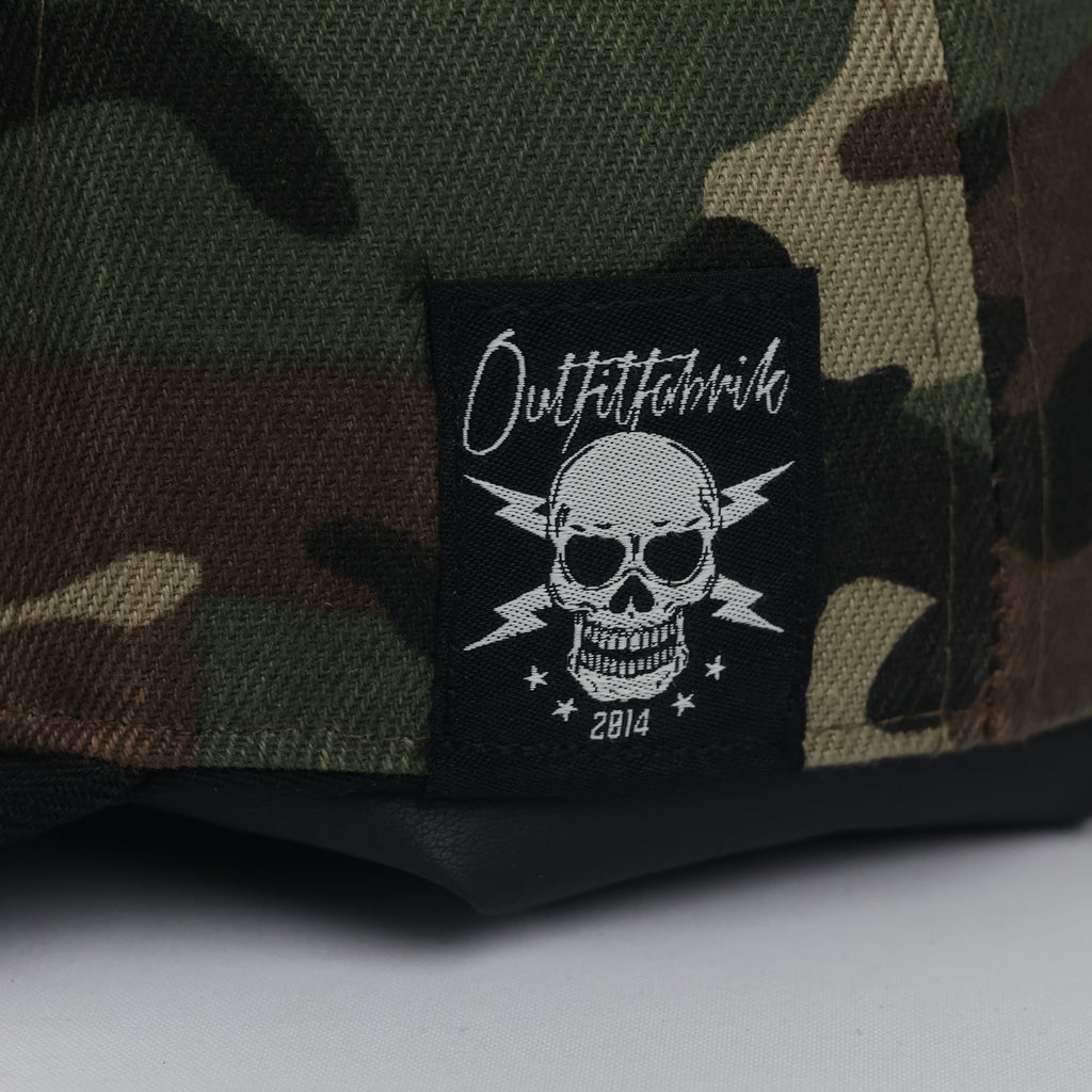 Vintage Outfitfabrik Camouflage Flat Brim Hat | Thrifted Graphic Snapback
