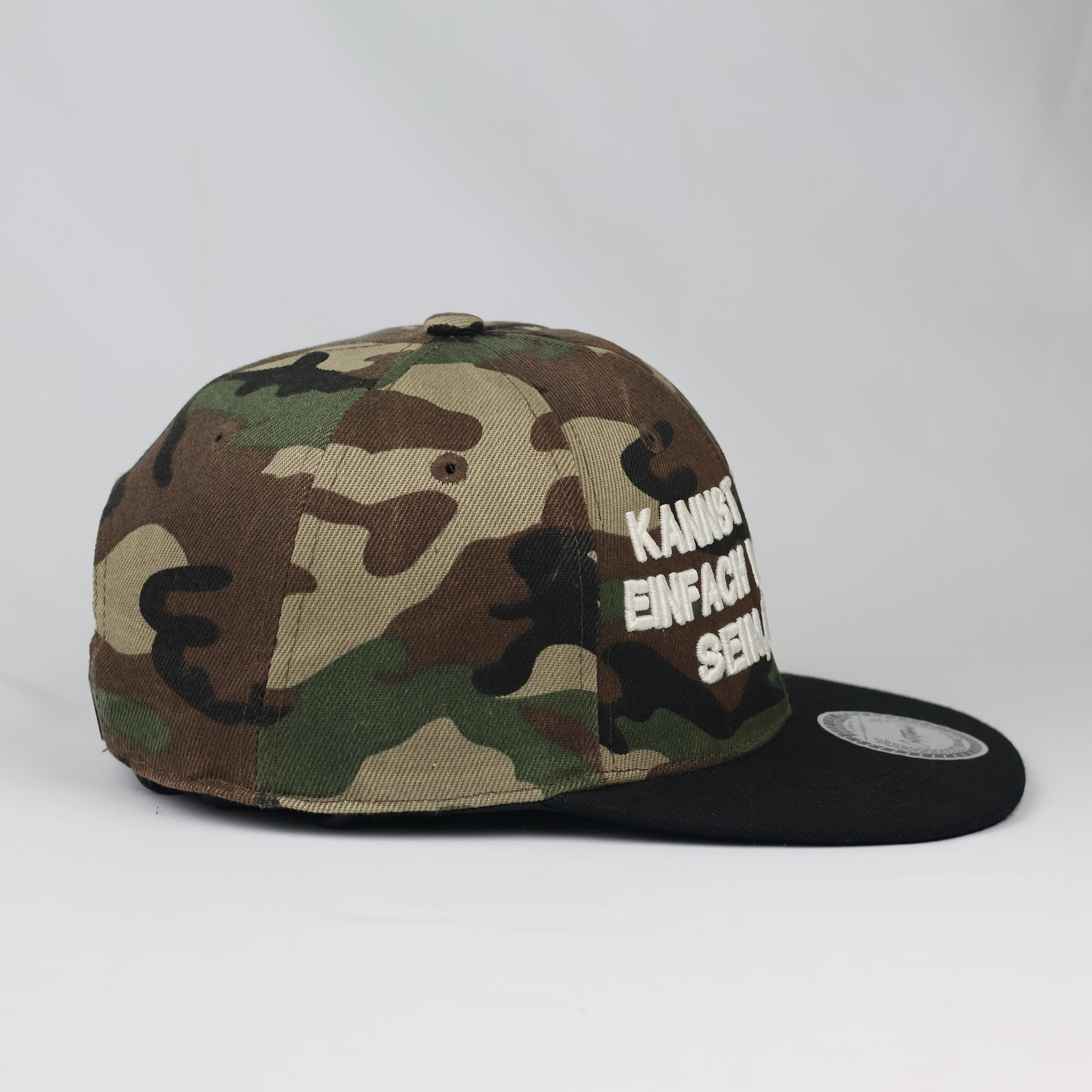 Vintage Outfitfabrik Camouflage Flat Brim Hat | Thrifted Graphic Snapback