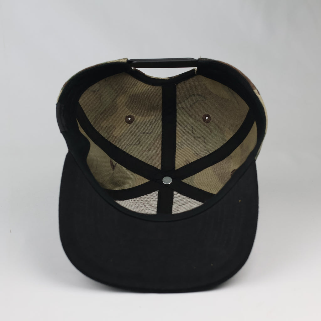 Vintage Outfitfabrik Camouflage Flat Brim Hat | Thrifted Graphic Snapback