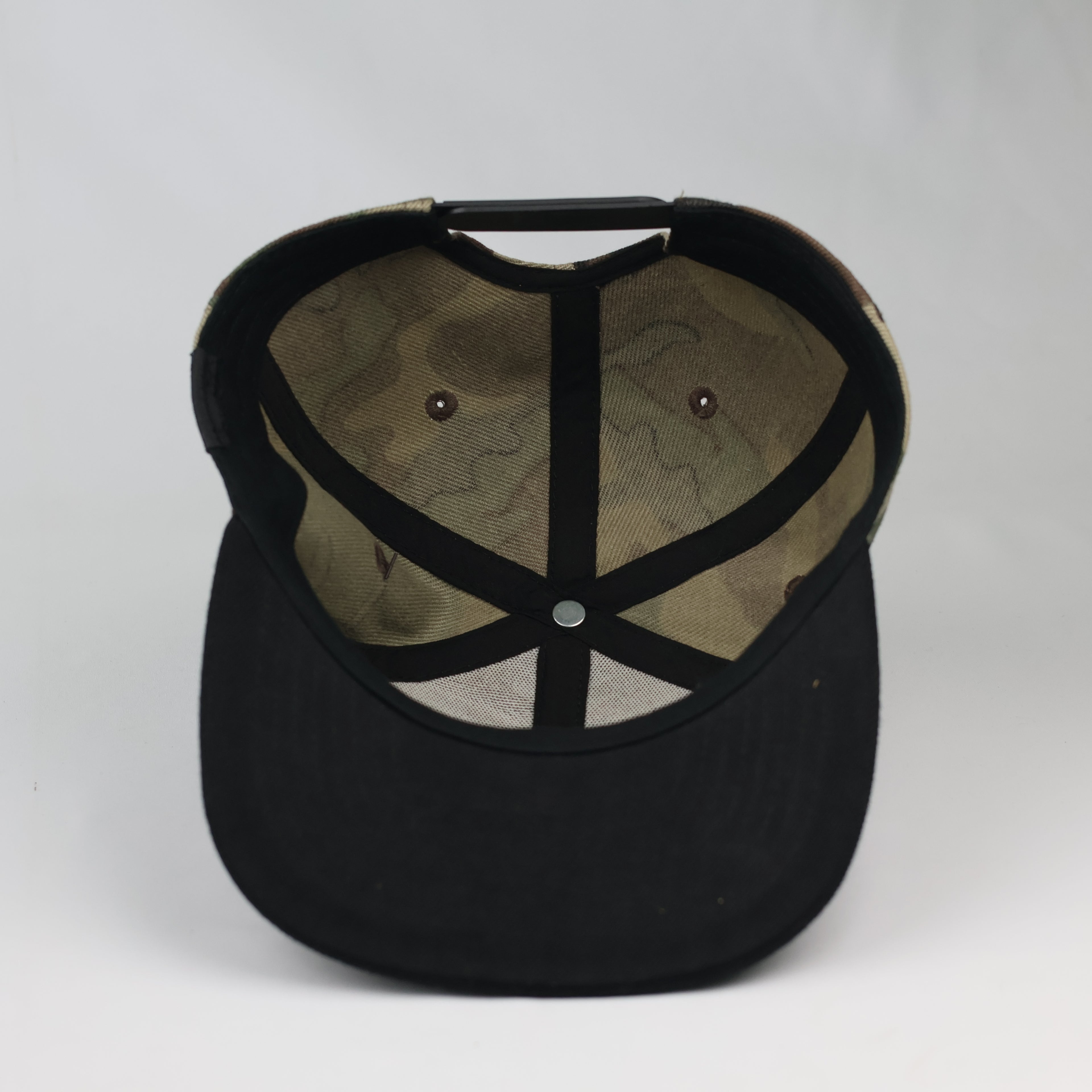 Vintage Outfitfabrik Camouflage Flat Brim Hat | Thrifted Graphic Snapback