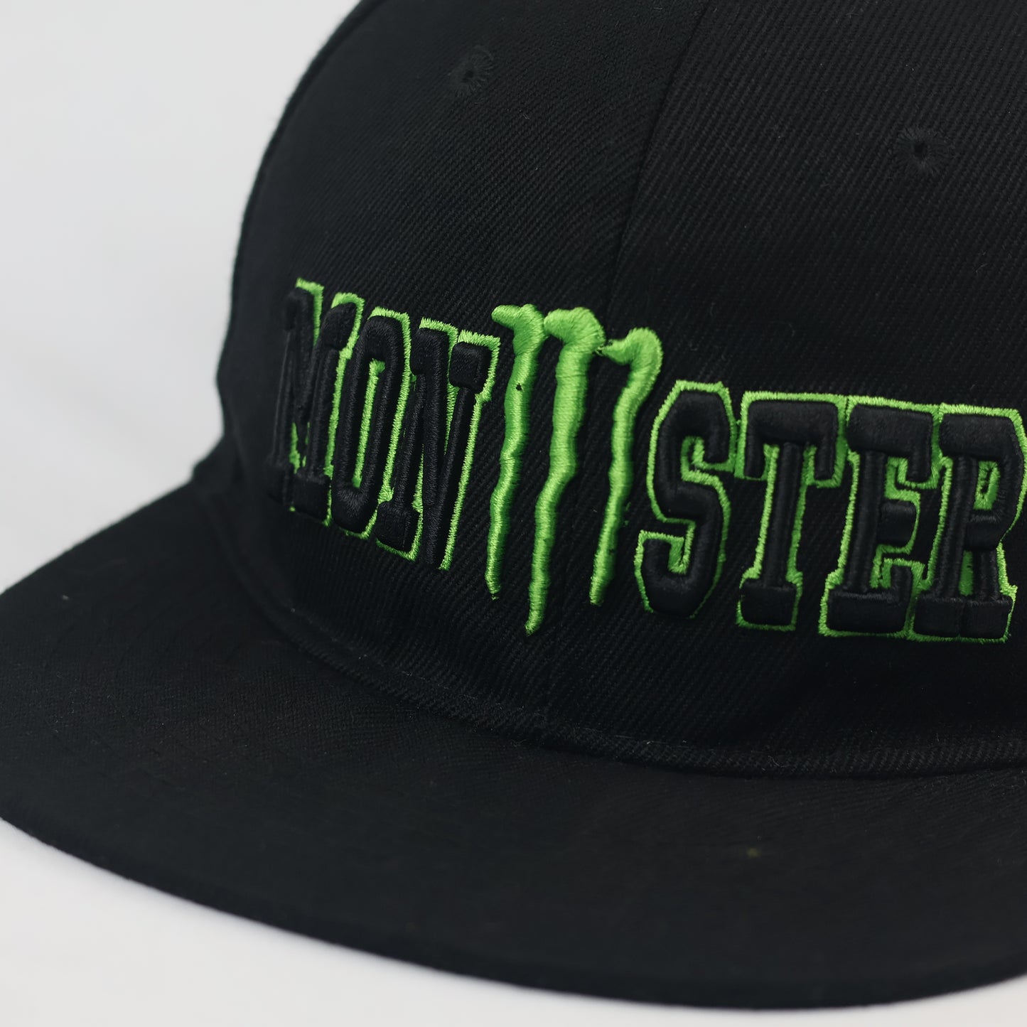 Monster Energy Graphic Thrifted Snapback Hat - Thrifted Black Lifestyle Cap